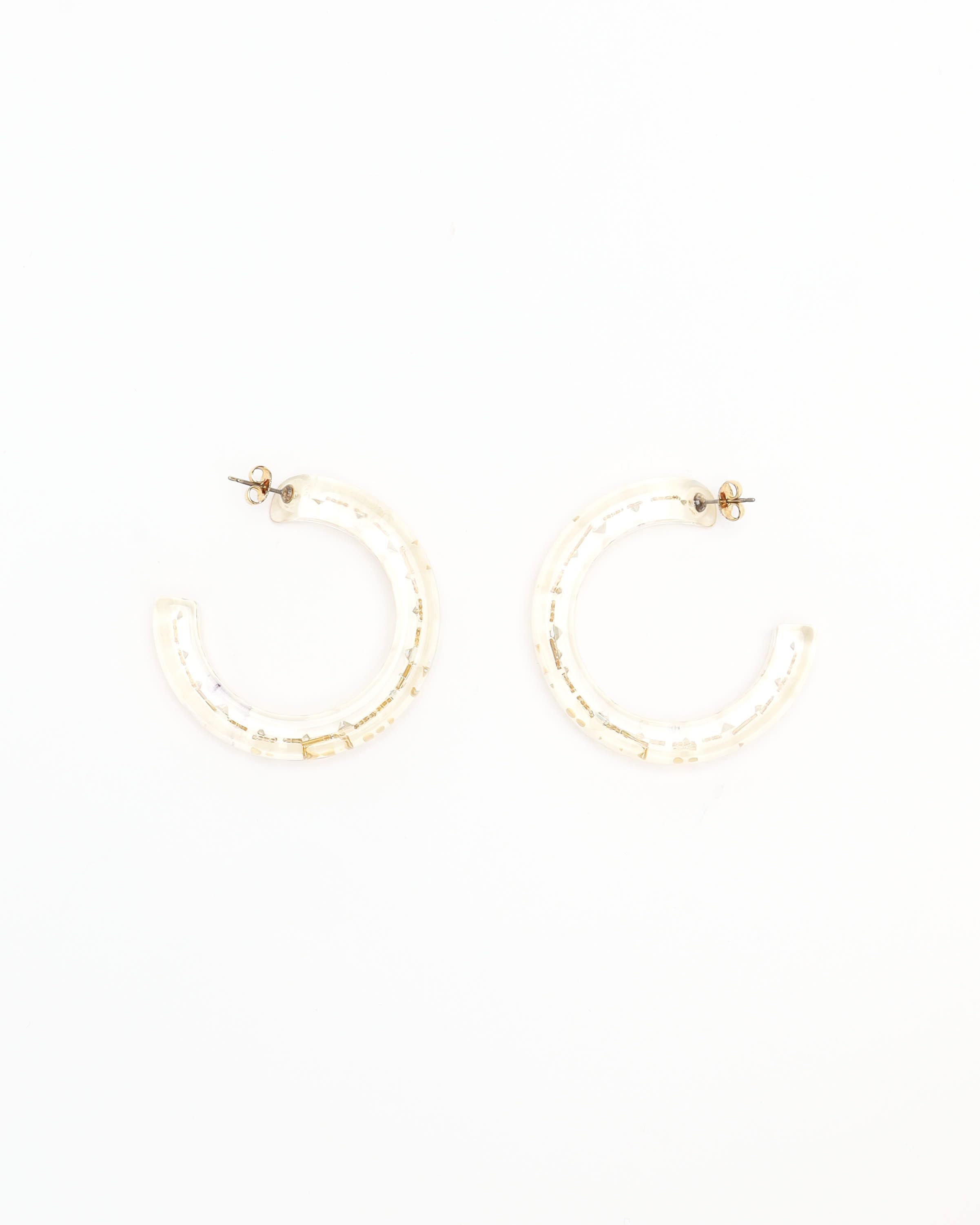 Pre-owned Louis Vuitton Inclusion Hoop Earrings In Gold