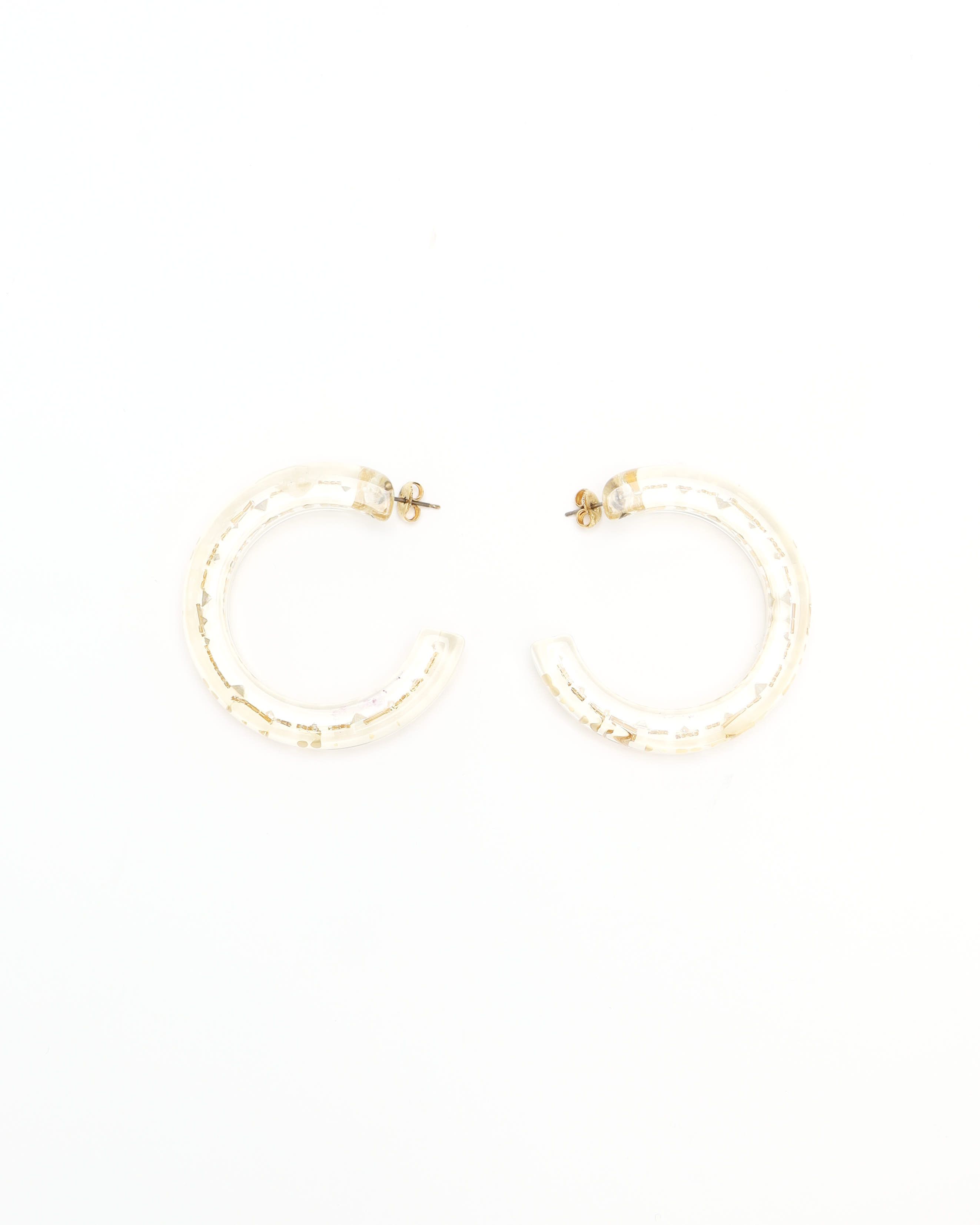Pre-owned Louis Vuitton Inclusion Hoop Earrings In Gold