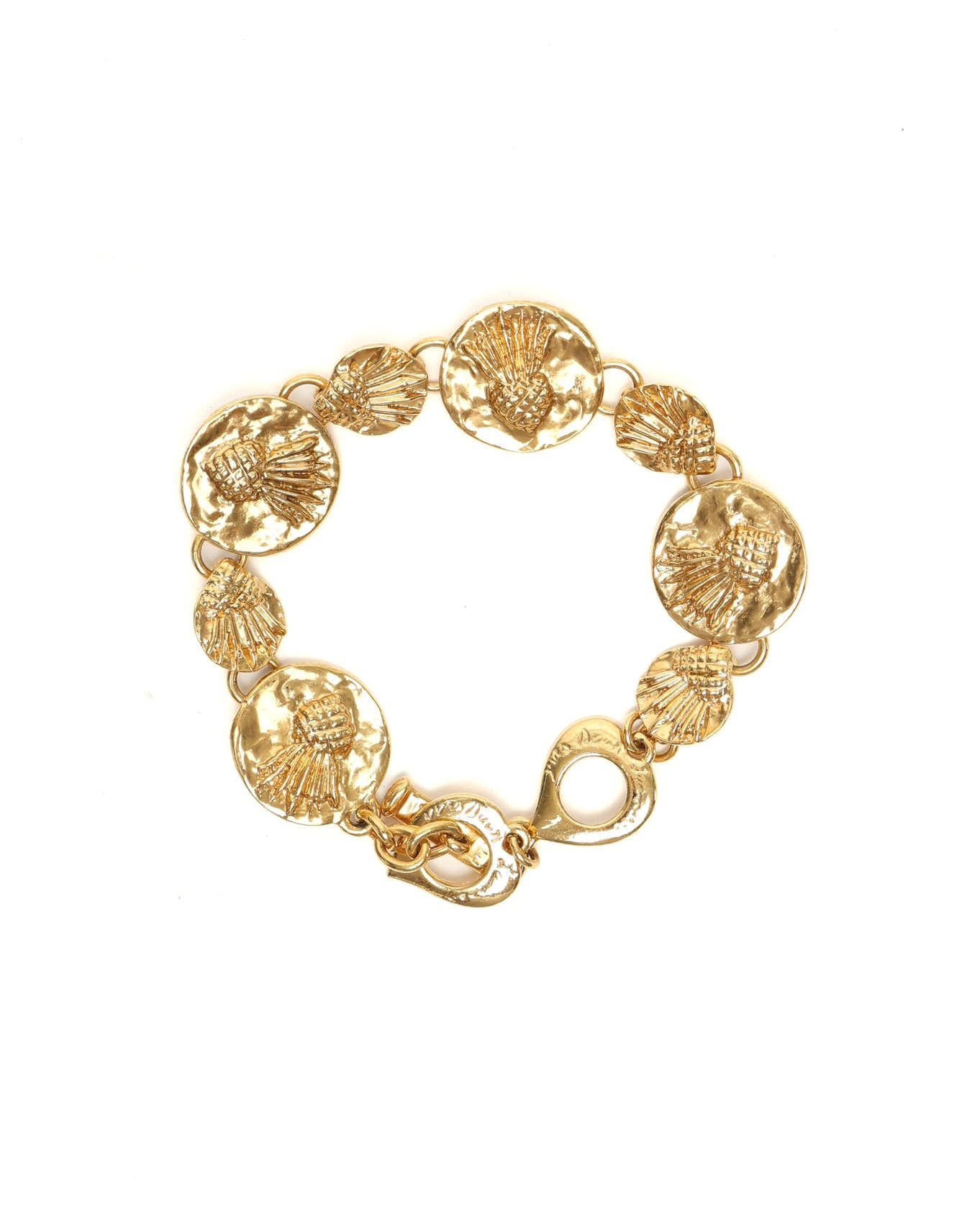 Saint Laurent Pineapple Maltese Bracelet In Gold
