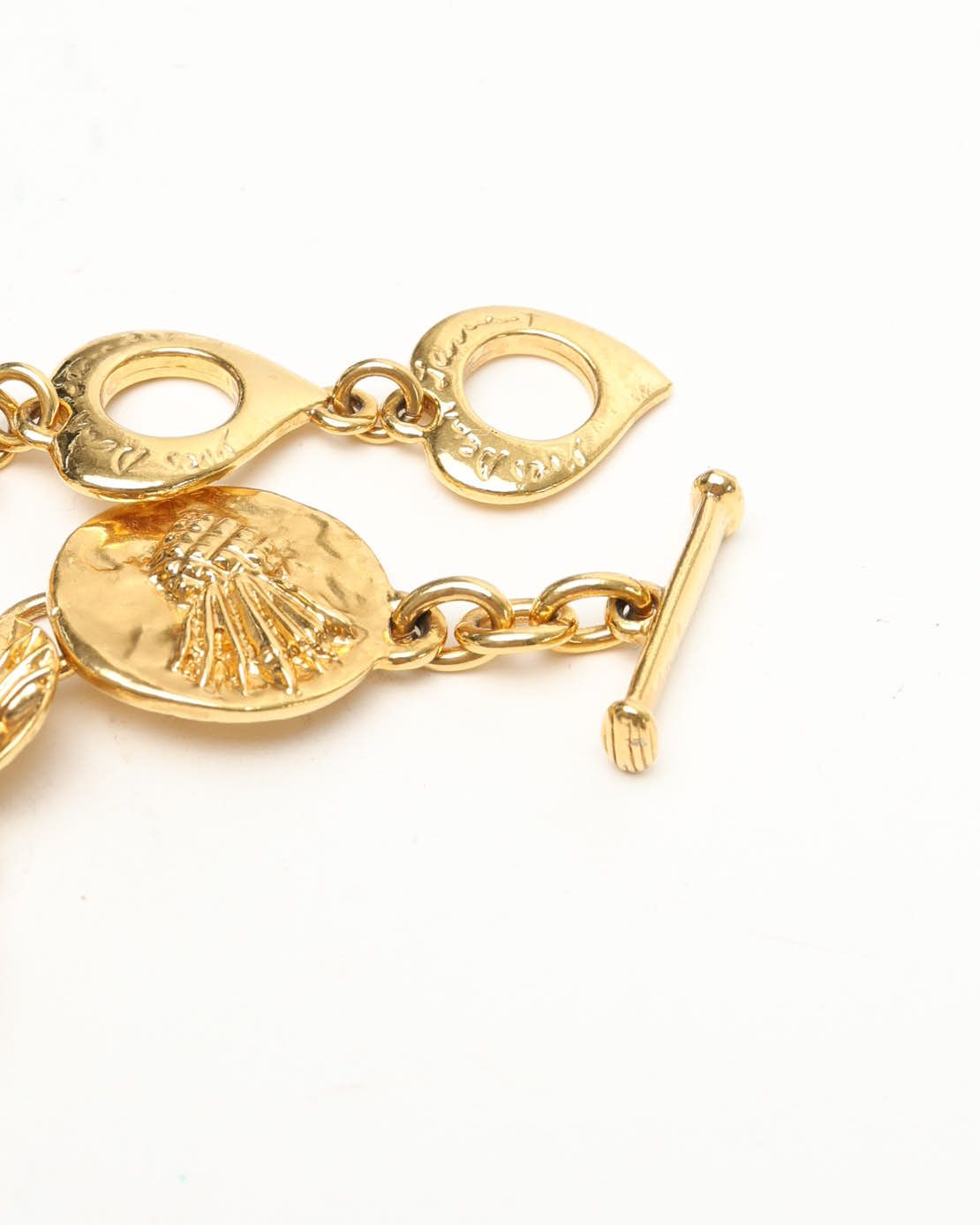 Saint Laurent Pineapple Maltese Bracelet In Gold