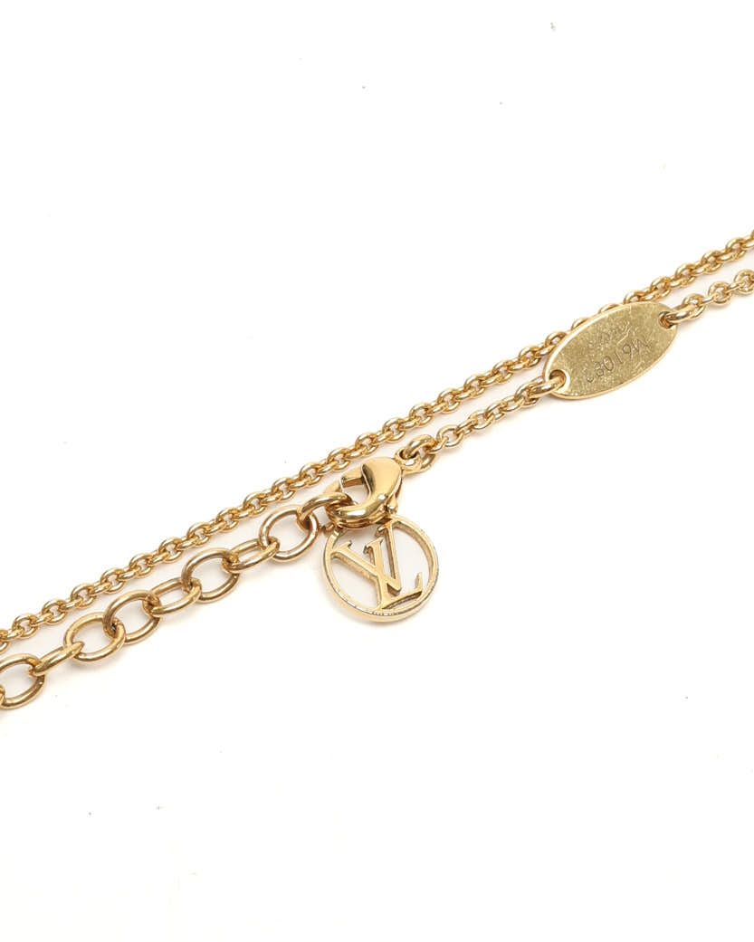 Pre-owned Louis Vuitton Essential V Necklace In Gold
