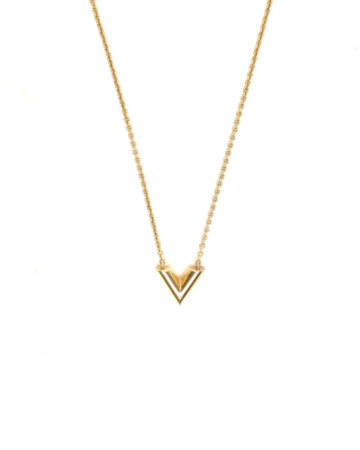 Pre-owned Louis Vuitton Essential V Necklace In Gold