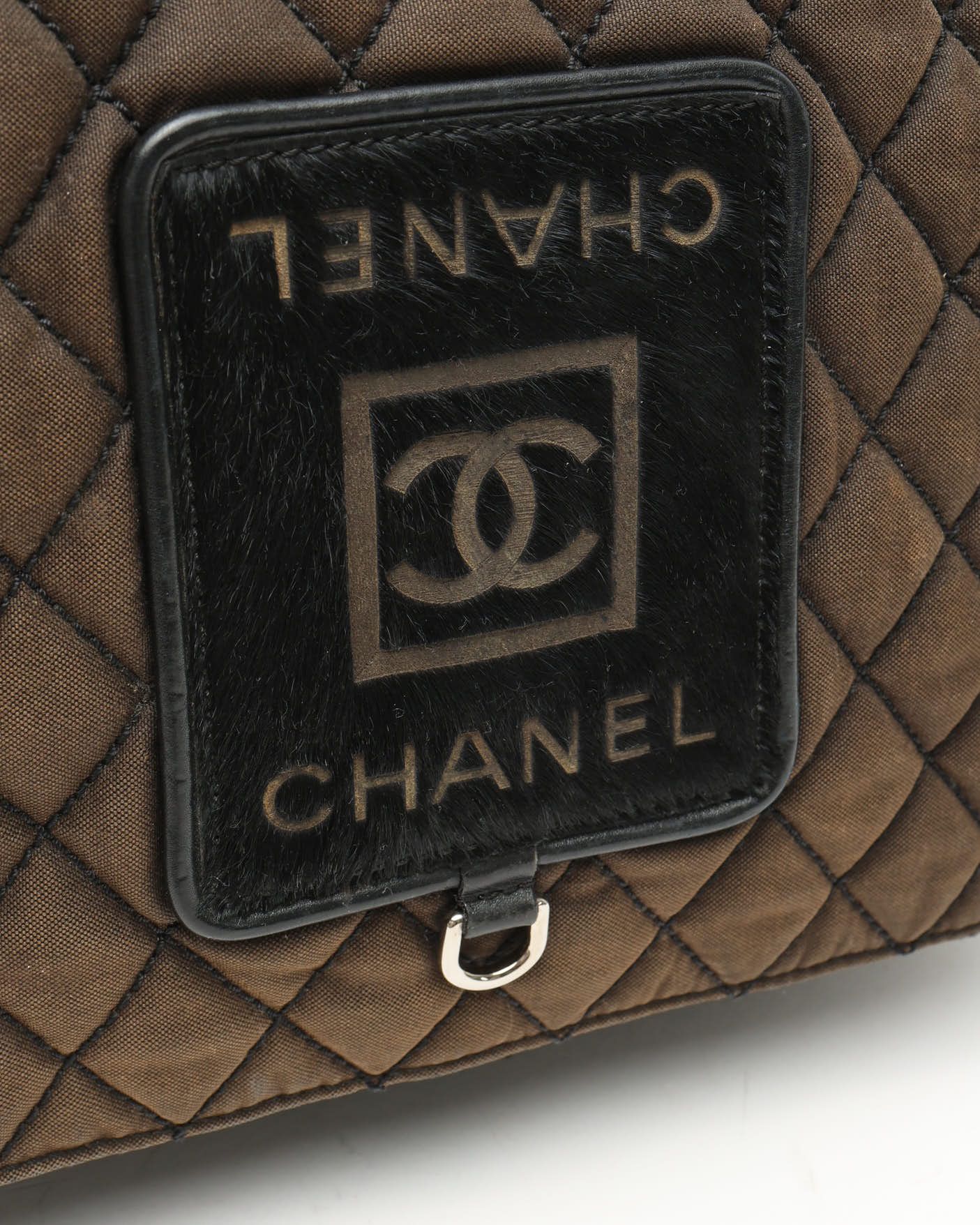 Pre-owned Chanel Sport Line Ponyhair Messenger Bag In Brown