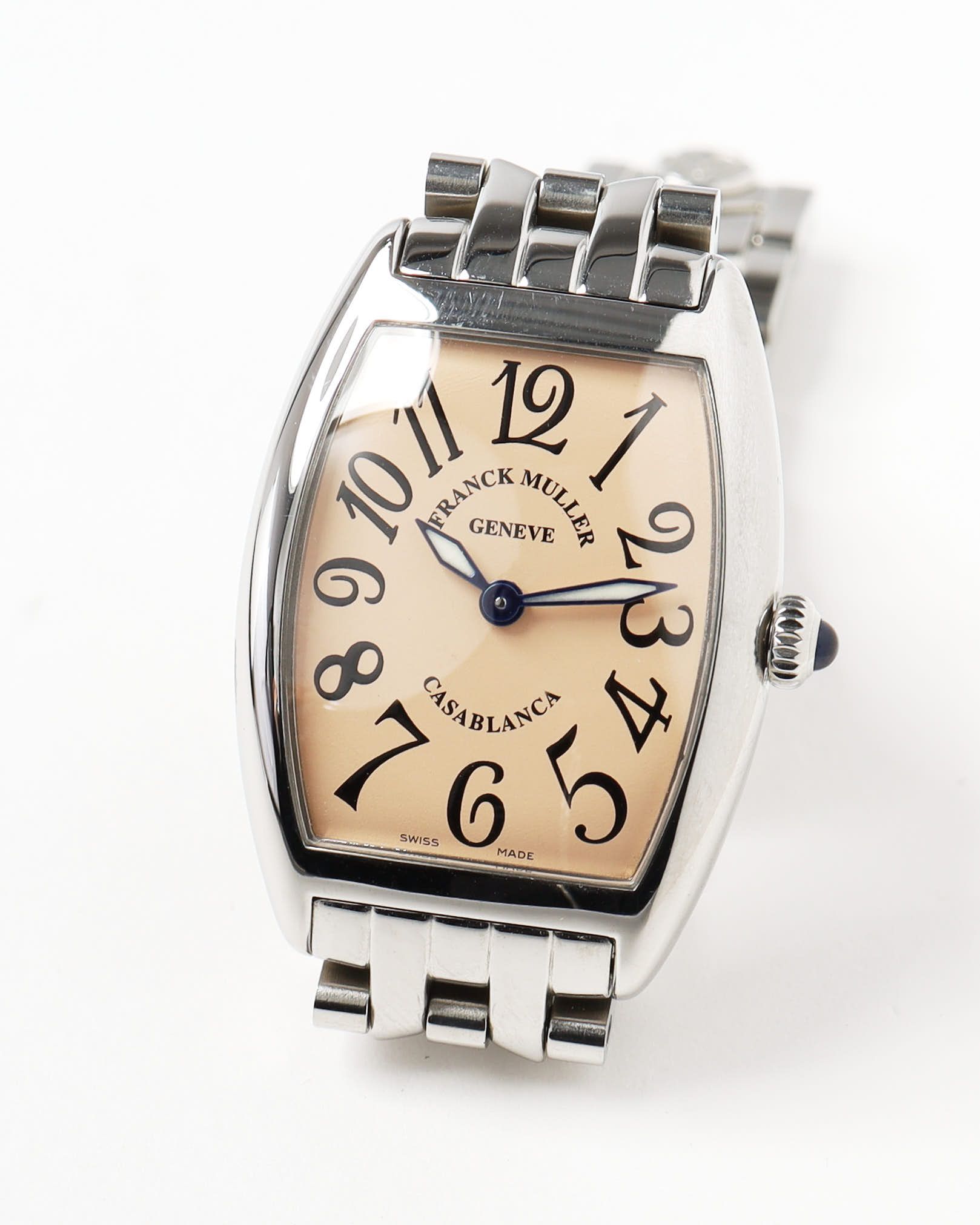 Franck Muller Casablanca Cintrée Curvex 25mm Ref 1752qz Watch In Pink