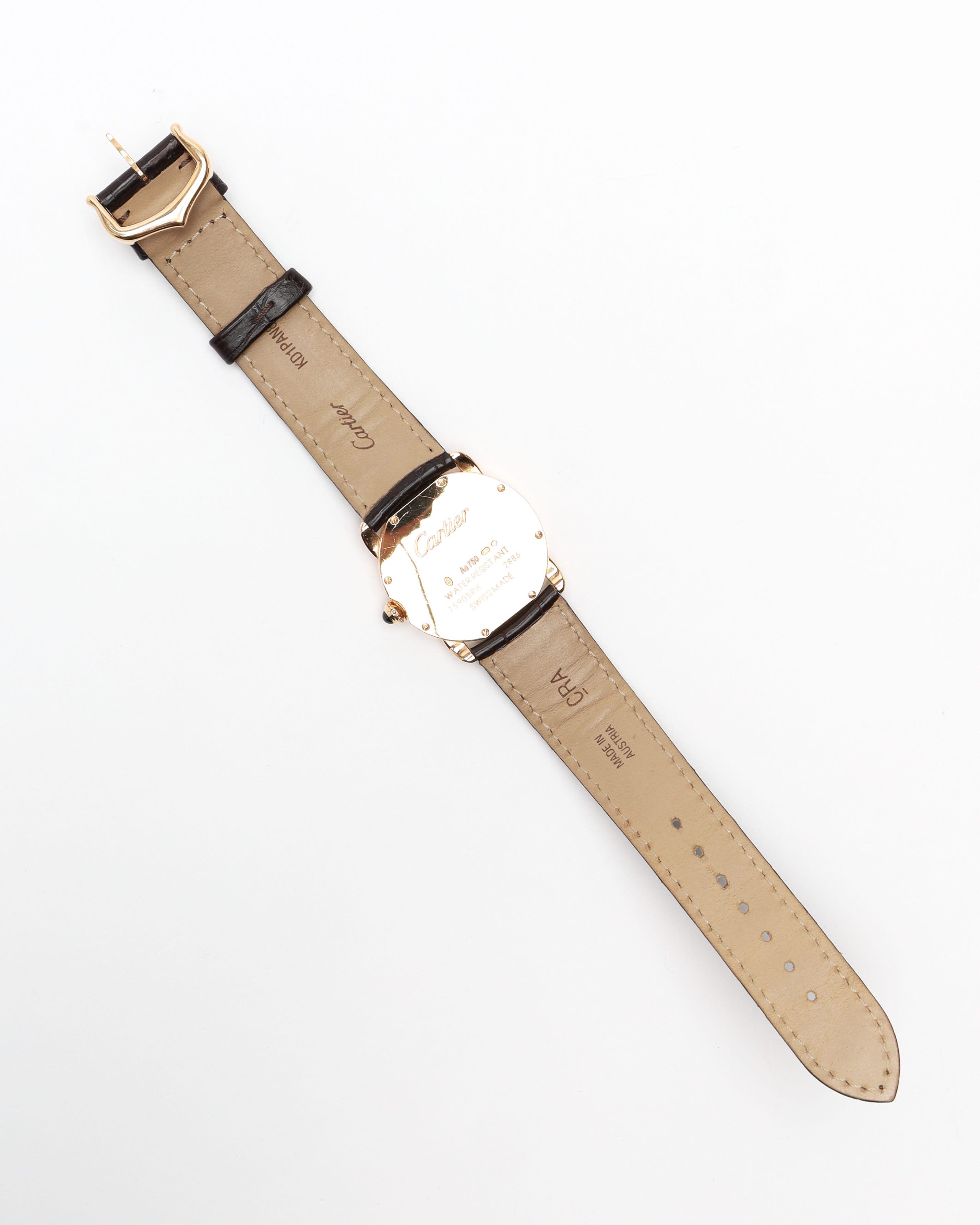 Cartier Ronde Louis 29mm Ref 2886 18k Rose Gold Watch In Black