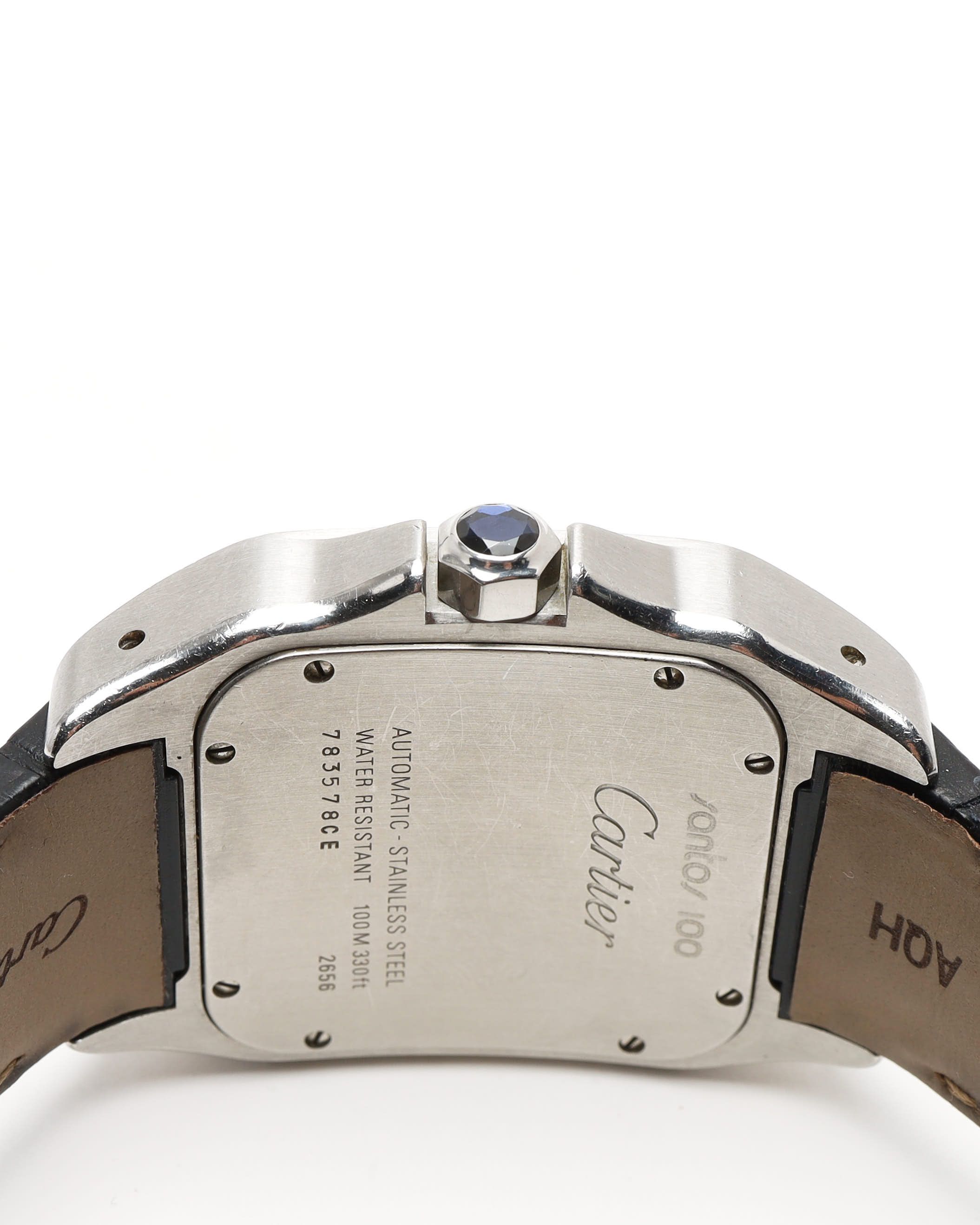 Cartier Santos 100 Xi 41mm Ref 2656 Full Set 2006 Watch In Black