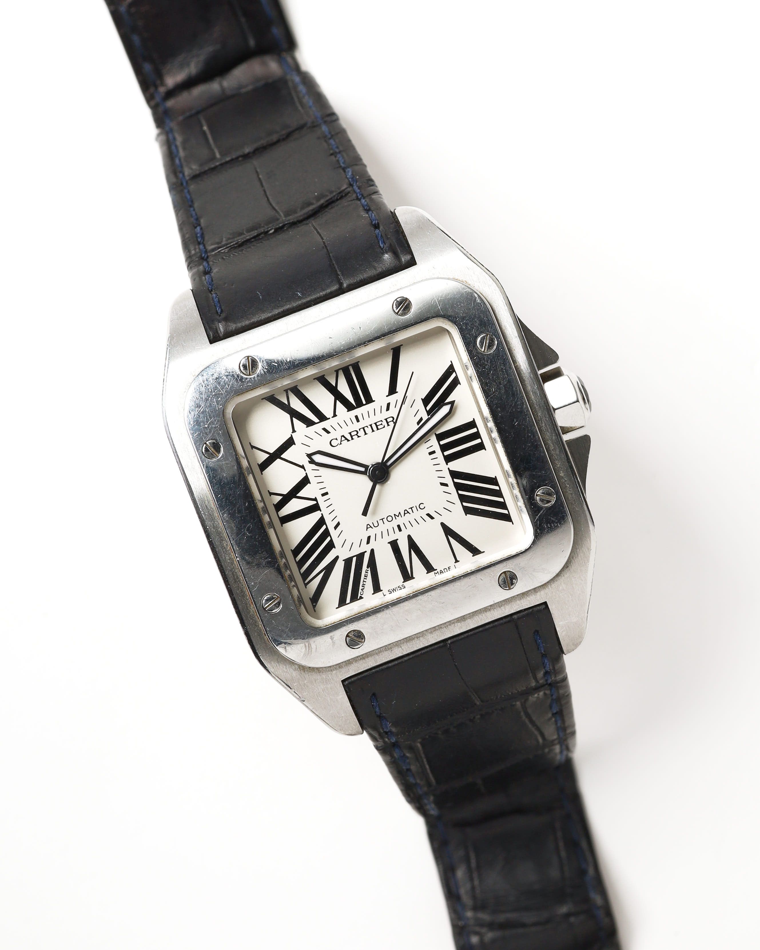 Cartier Santos 100 Xi 41mm Ref 2656 Full Set 2006 Watch In Black
