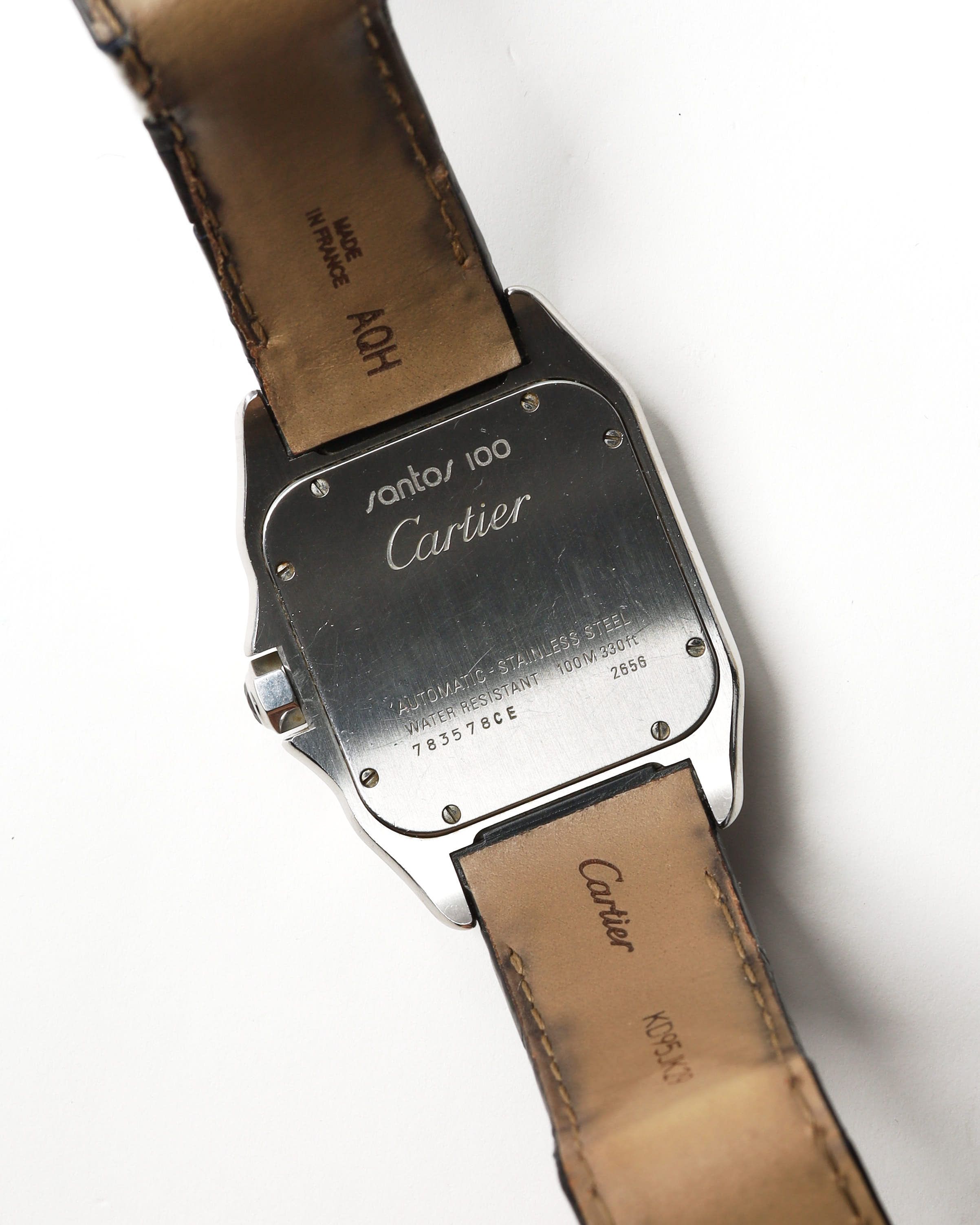 Cartier Santos 100 Xi 41mm Ref 2656 Full Set 2006 Watch In Black