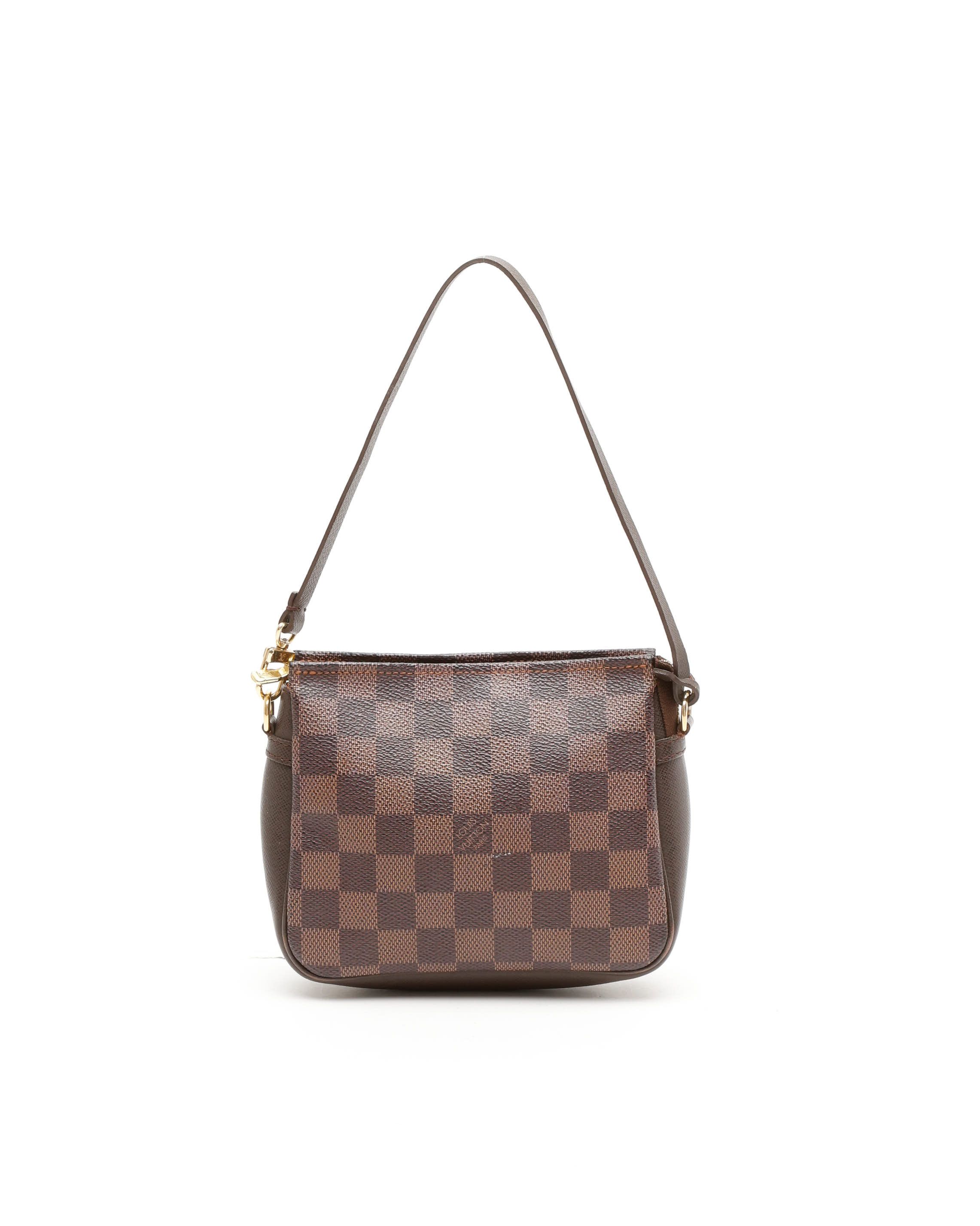 Pre-owned Louis Vuitton Damier Ebene Truth Makeup Bag In Brown