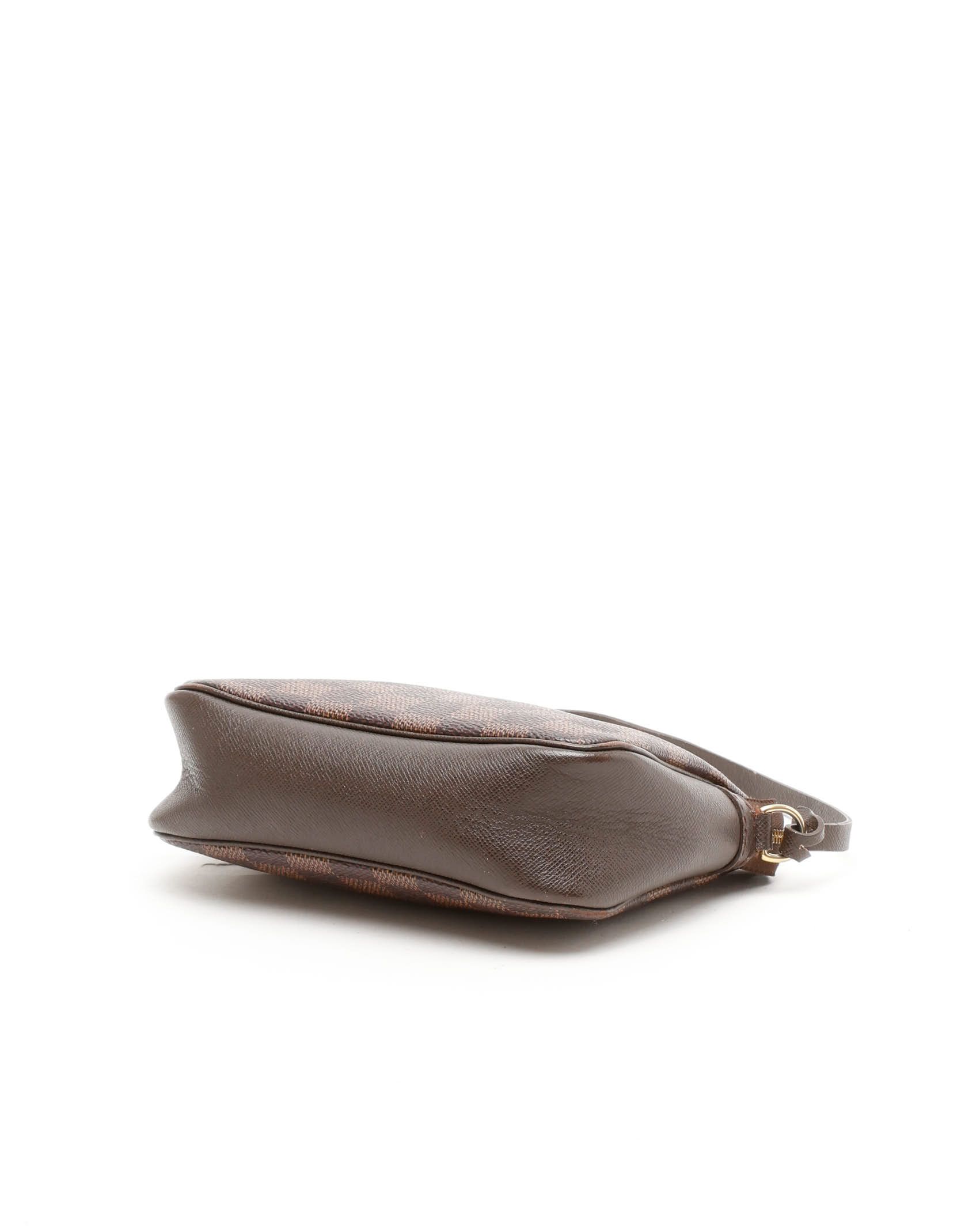 Pre-owned Louis Vuitton Damier Ebene Truth Makeup Bag In Brown