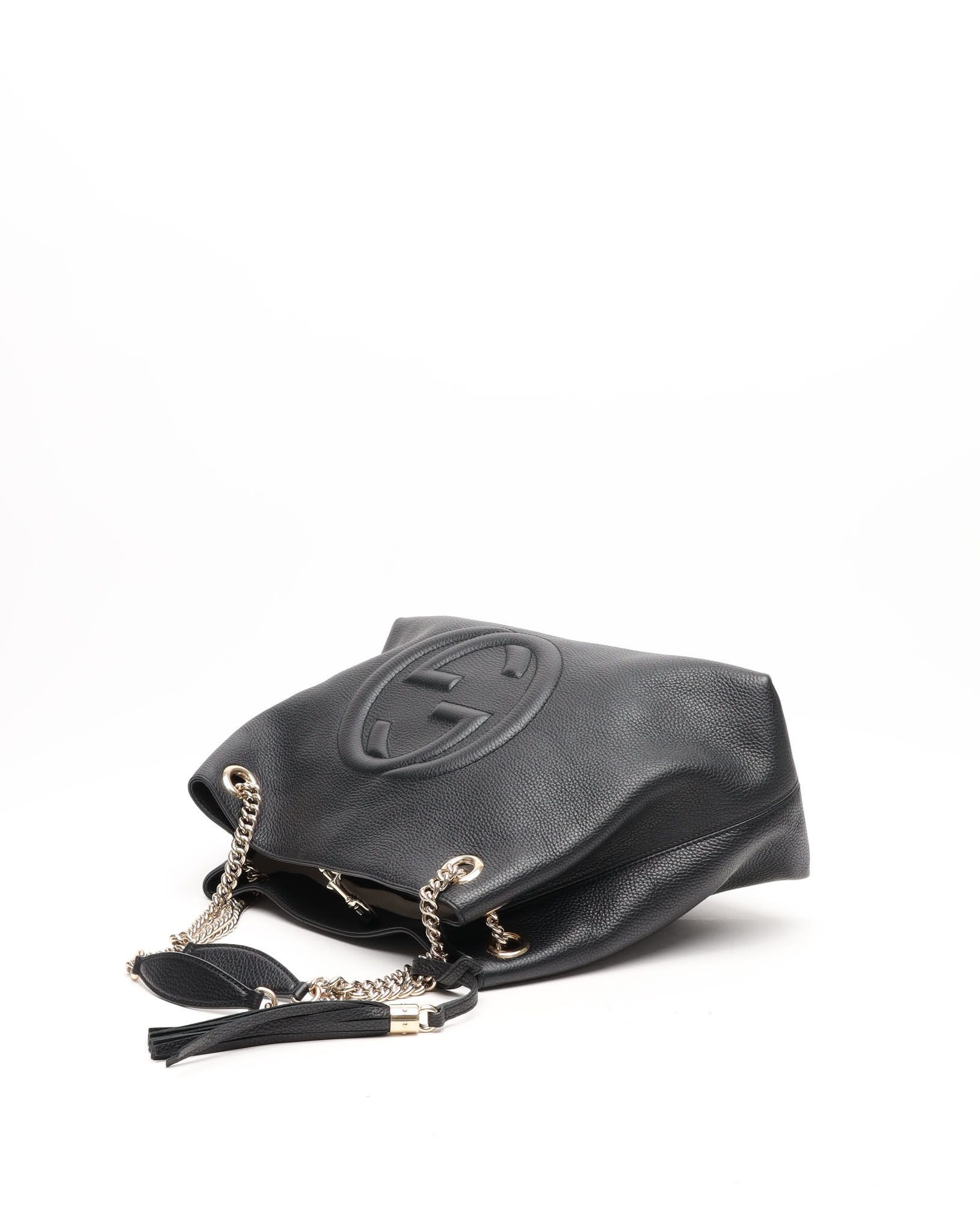 Gucci Gg Soho Tote Bag In Black