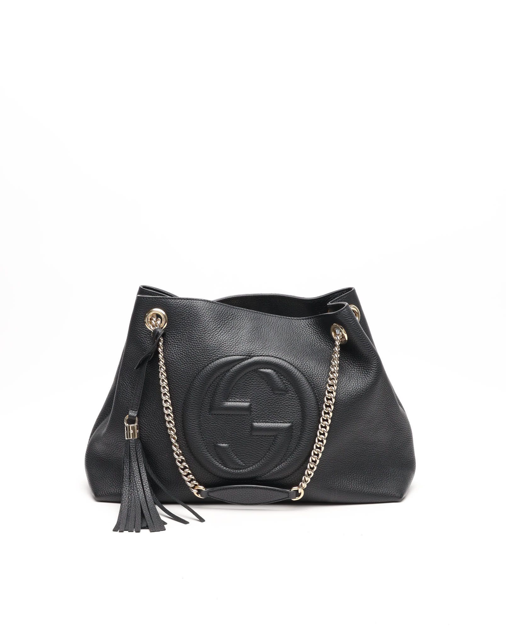 Gucci Gg Soho Tote Bag In Black