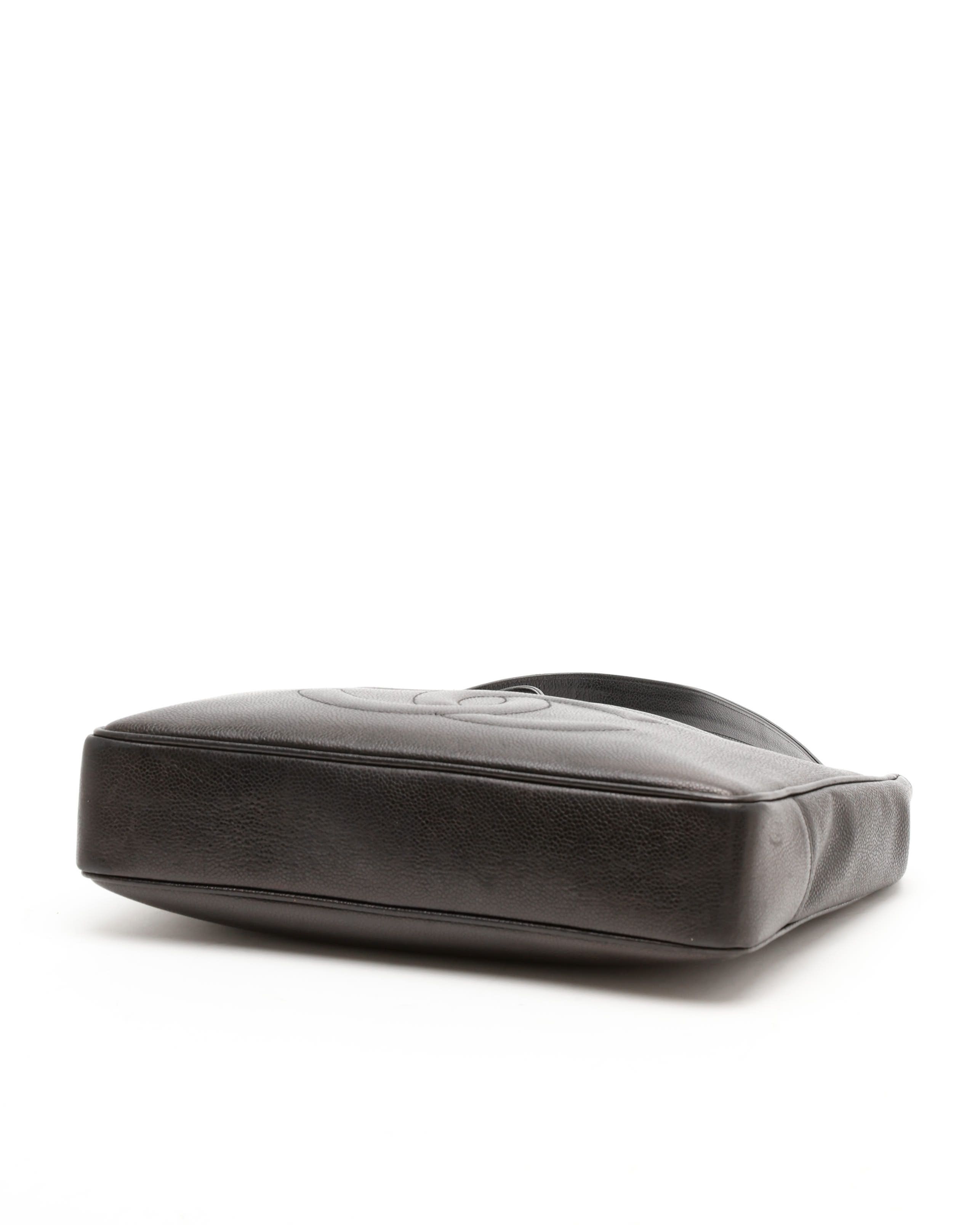 CHANEL Pre-owned Cc Caviar Chain Tote Bag In Black