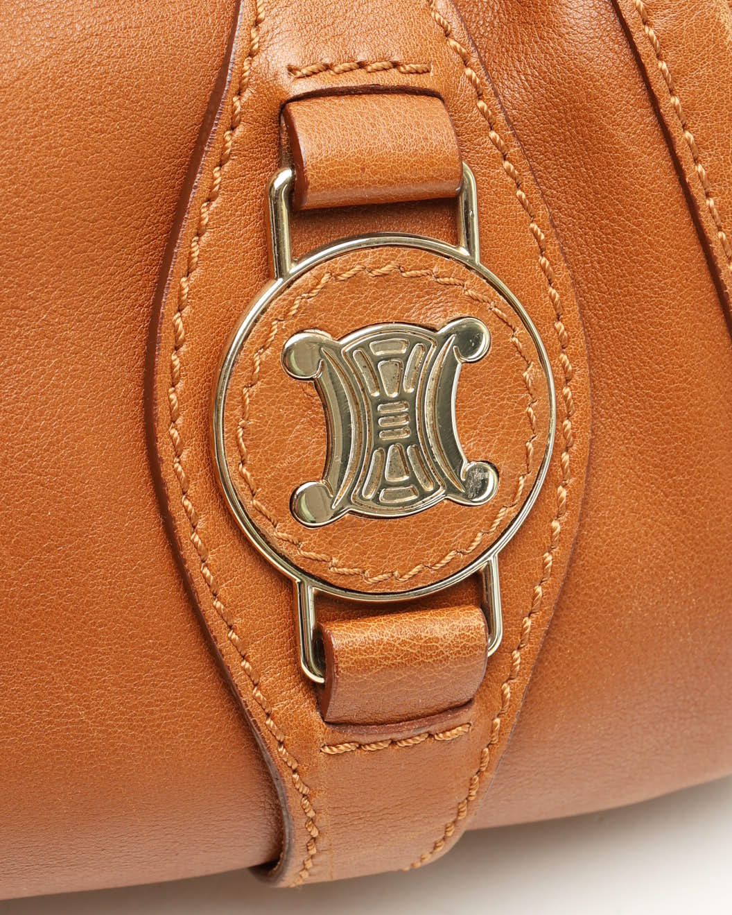 Celine Céline Triomphe Boston Bag In Brown