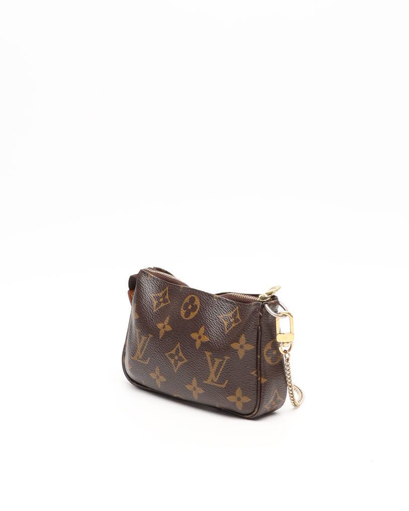 Pre-owned Louis Vuitton Monogram Mini Pochette Accessoires Bag In Brown
