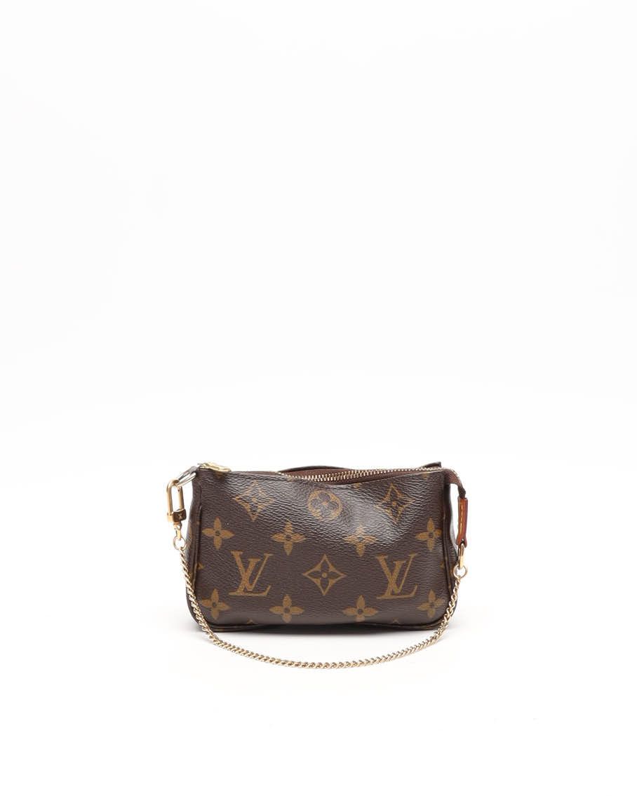 Pre-owned Louis Vuitton Monogram Mini Pochette Accessoires Bag In Brown