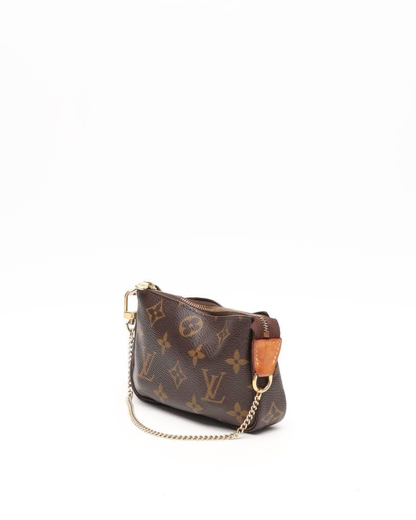 Pre-owned Louis Vuitton Monogram Mini Pochette Accessoires Bag In Brown