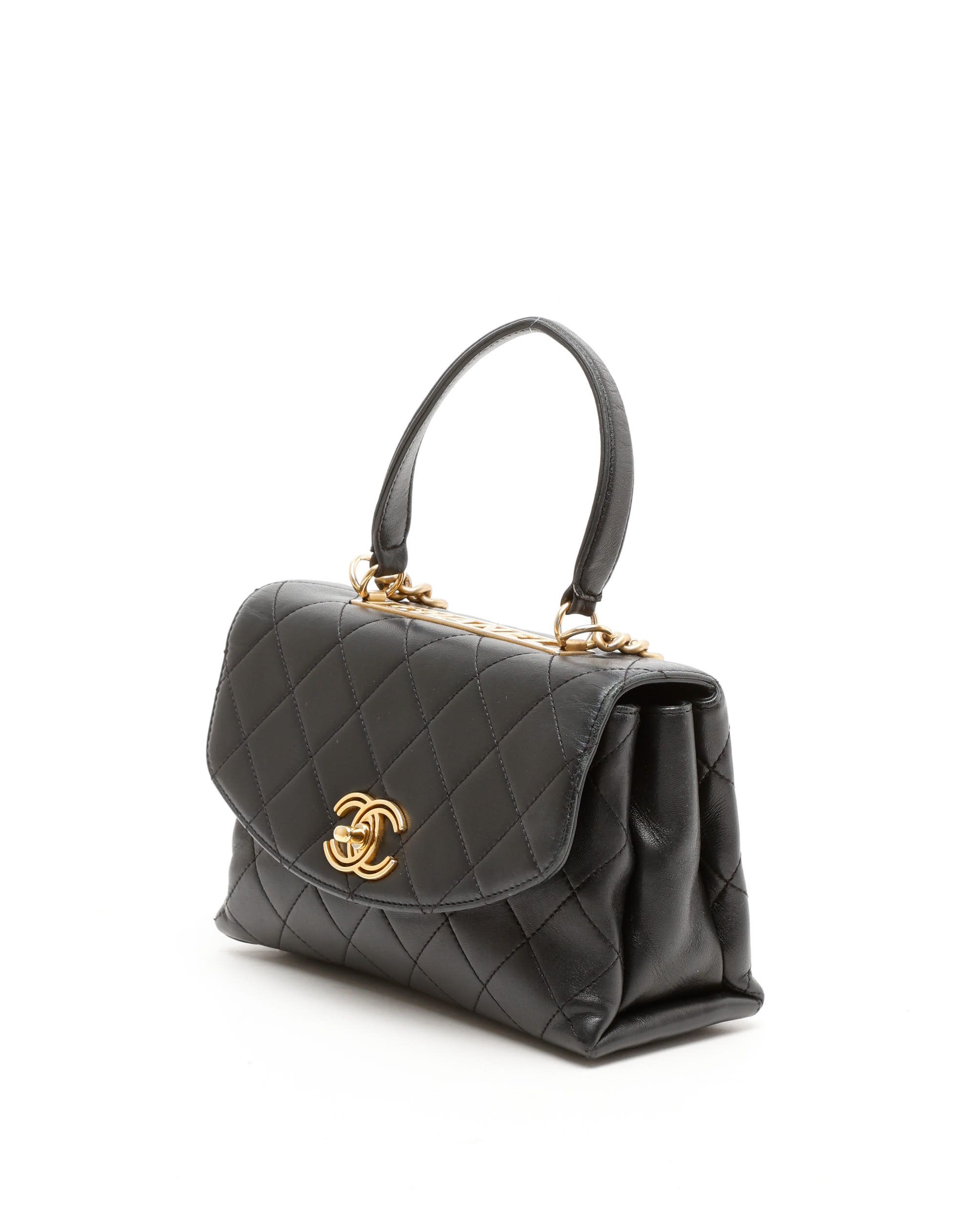 CHANEL Pre-owned Cc Trendy Top Handle Bag In Black