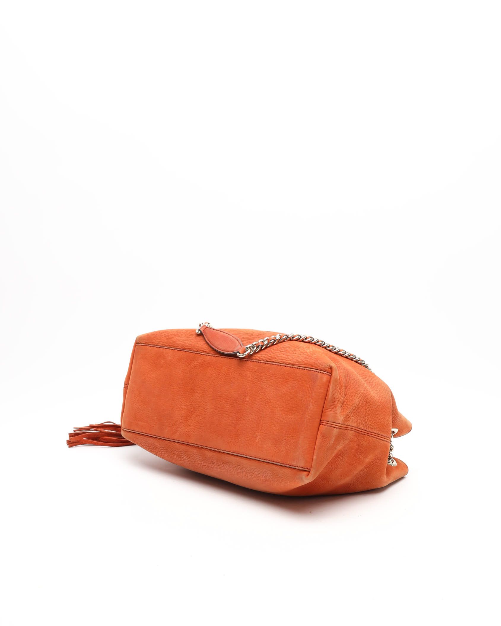 Gucci Soho Chain Tote Bag In Orange