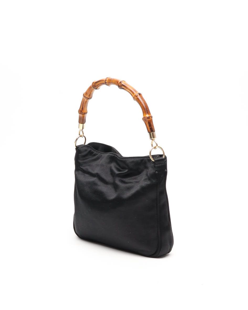 Gucci Bamboo Shoulder Bag In Black