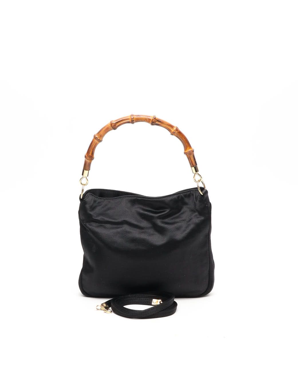 Gucci Bamboo Shoulder Bag In Black