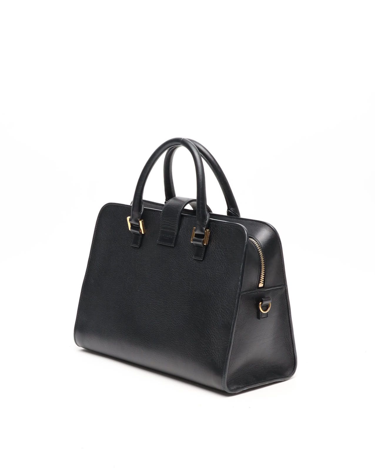 Saint Laurent Monogram Baby Cabas Bag In Black