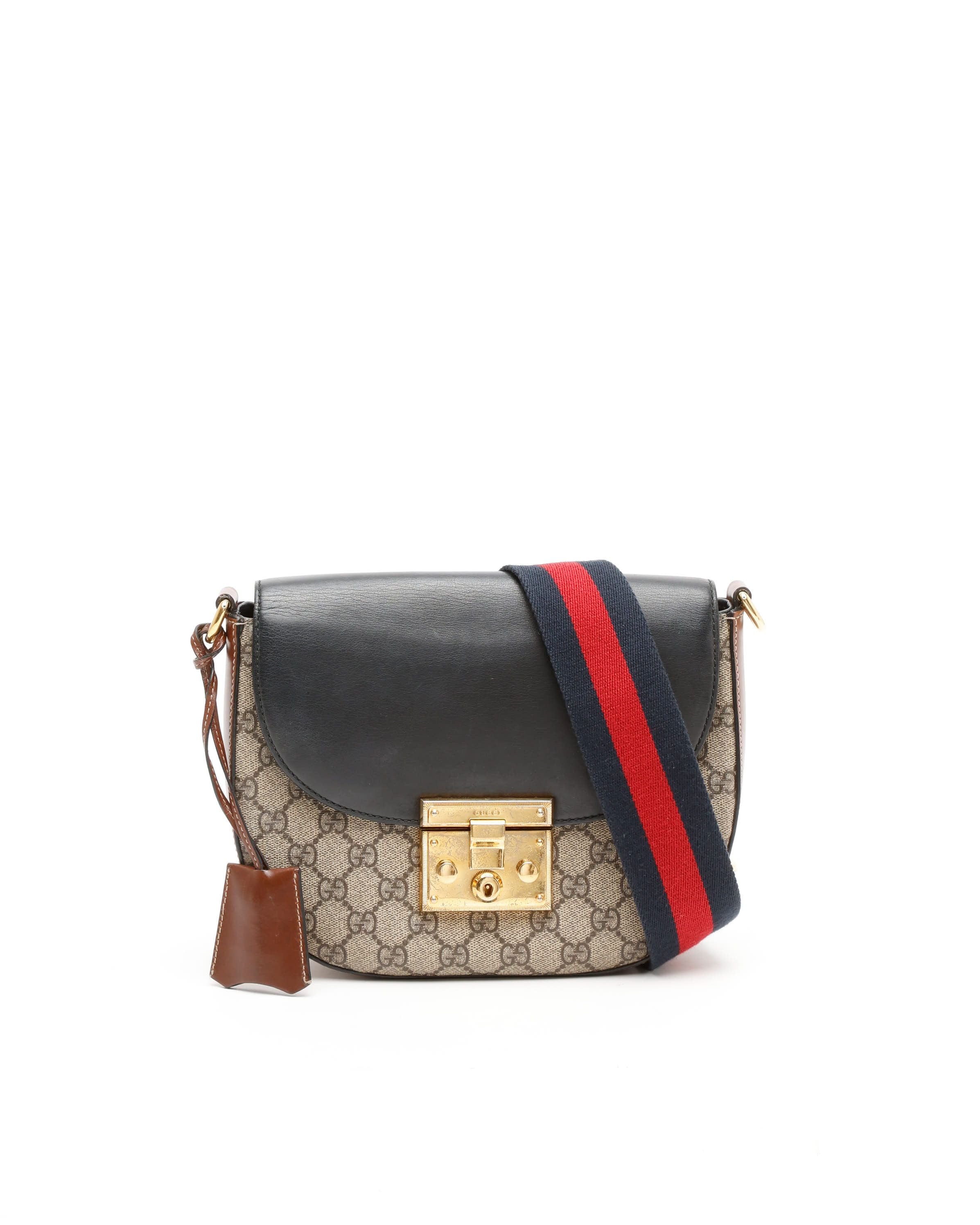 Gucci GG Supreme Padlock Crossbody Bag