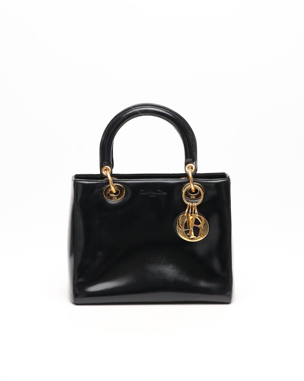 Christian Dior Medium Patent Lady Dior Bag