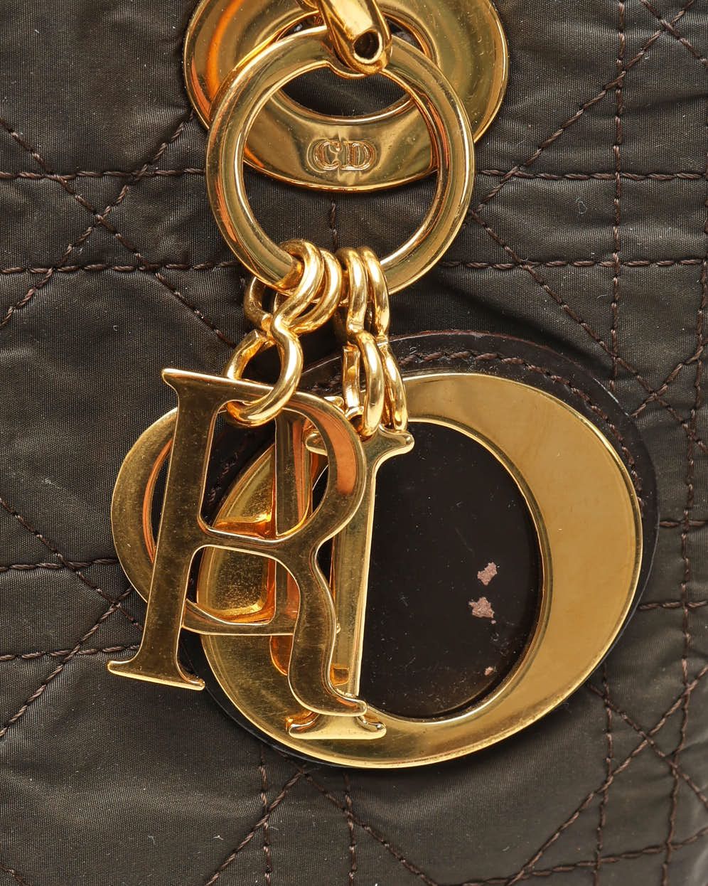 Dior Christian Medium Lady Bag In Brown