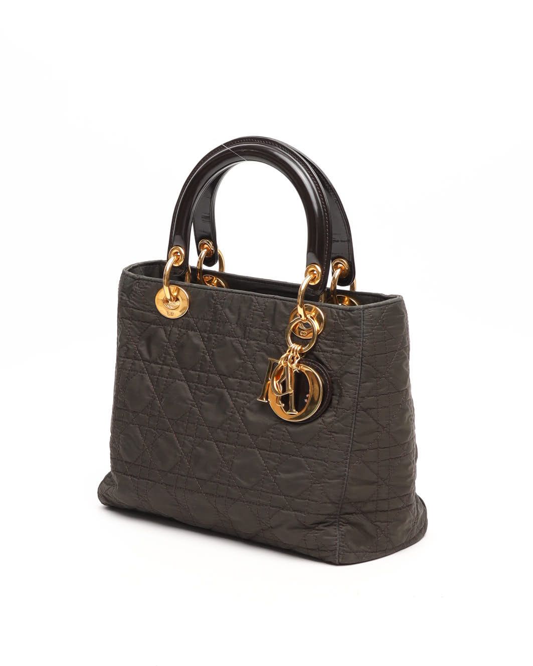 Dior Christian Medium Lady Bag In Brown