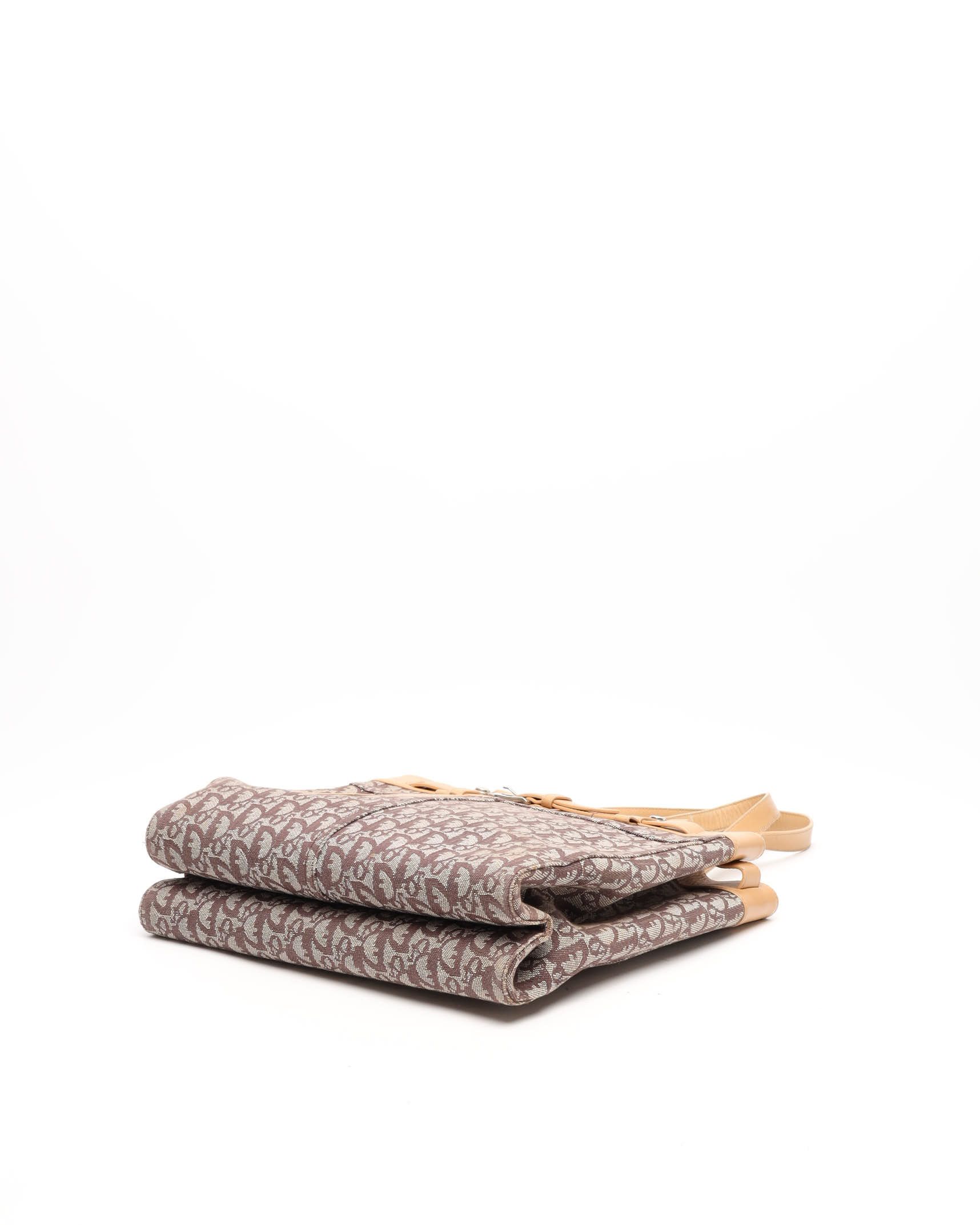 Dior Christian Oblique Pocket Tote Bag In Brown