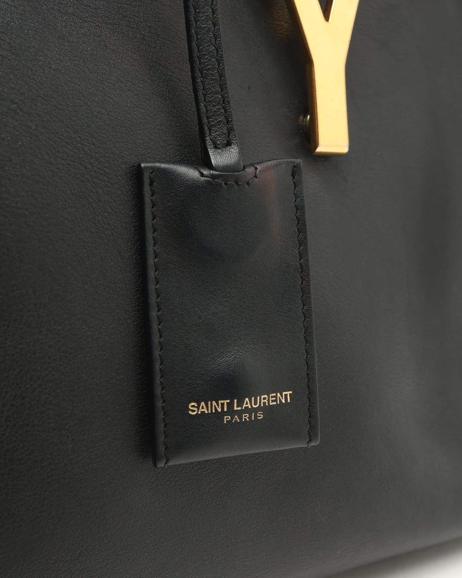 Saint Laurent Monogram Cabas Y Bag In Black