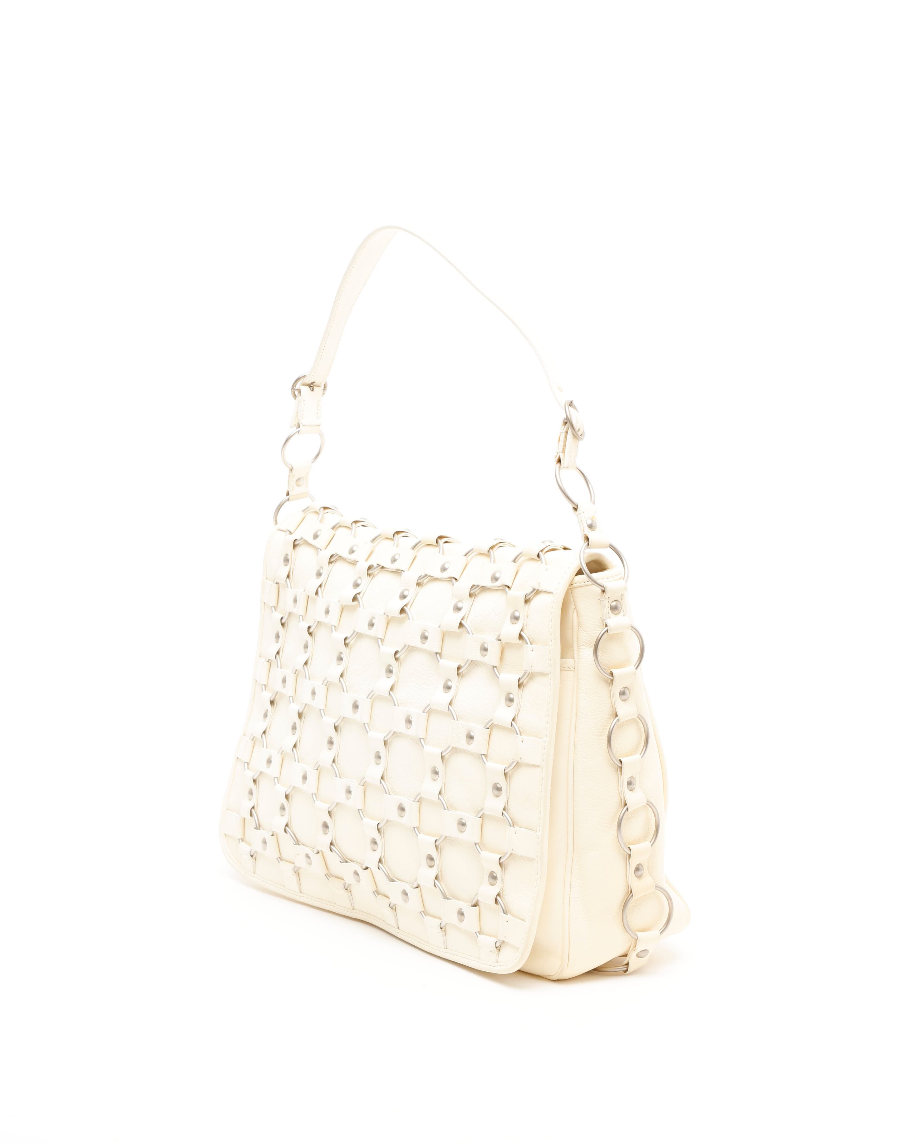 Dior Christian Croisette Hobo Bag In White