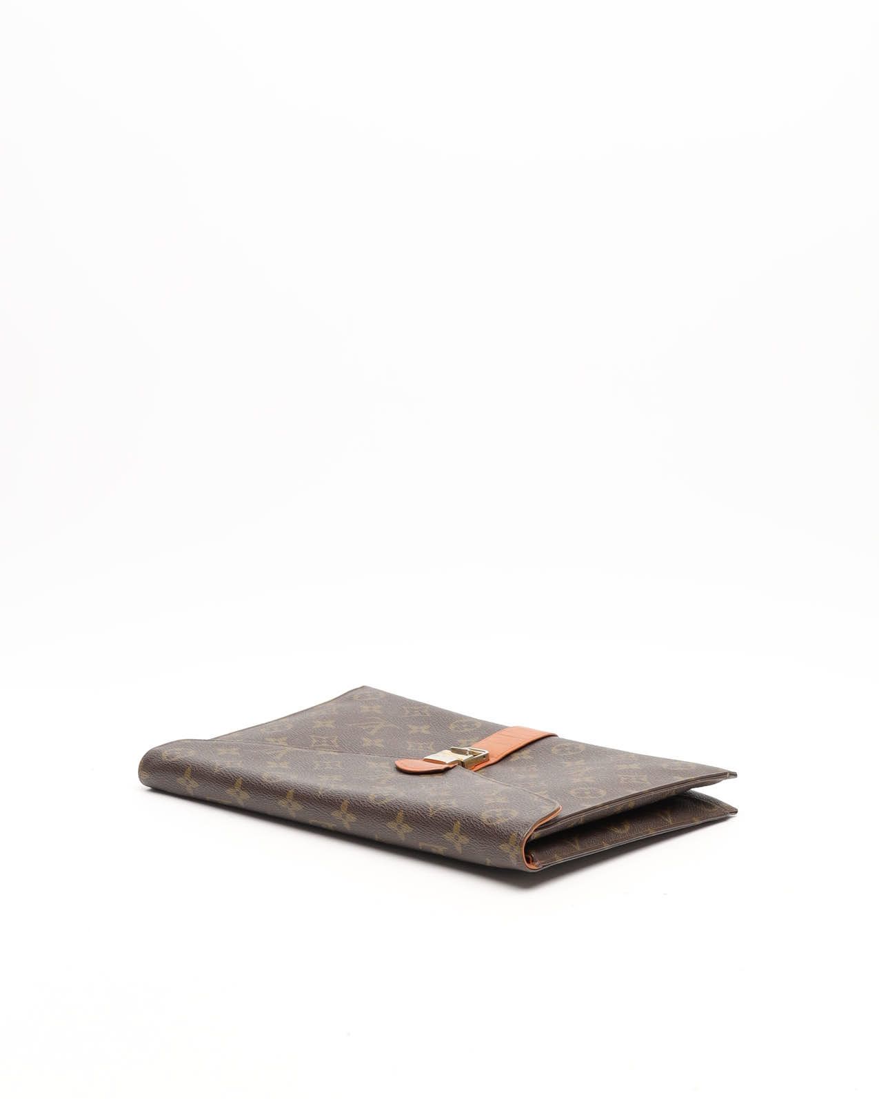 Pre-owned Louis Vuitton Monogram Envelope Clutch In Brown