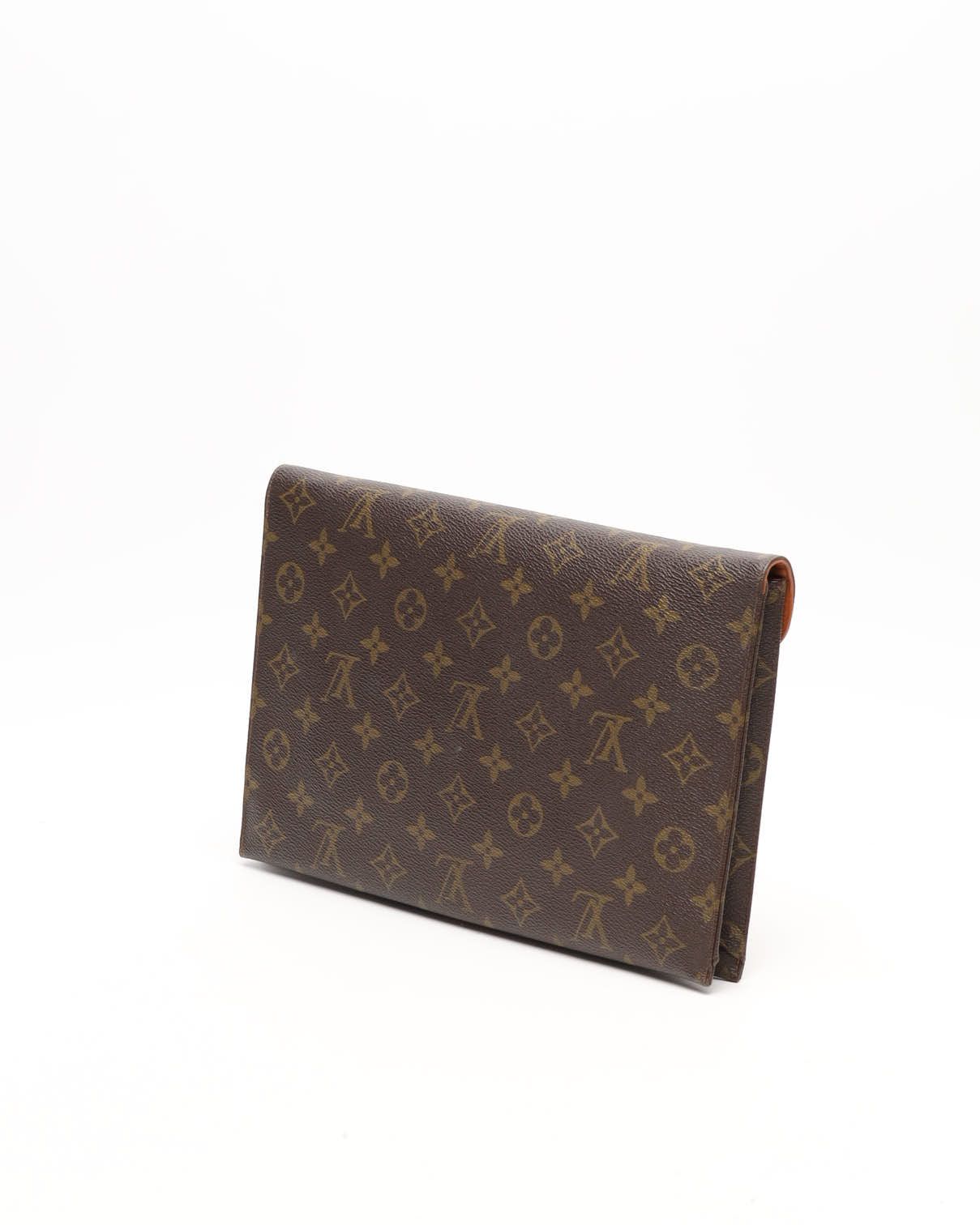 Pre-owned Louis Vuitton Monogram Envelope Clutch In Brown