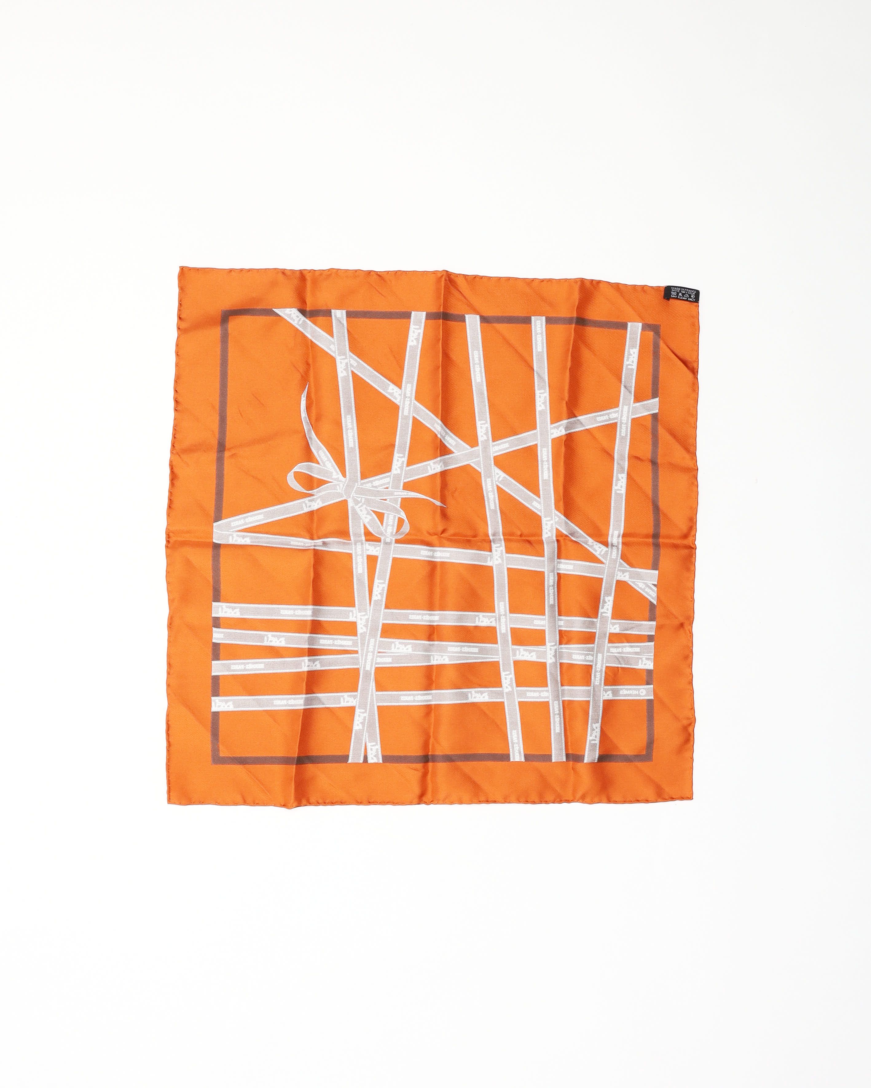 HERMES Pre-owned Hermès Bolduc Ribbon Silk Scarf In Multi