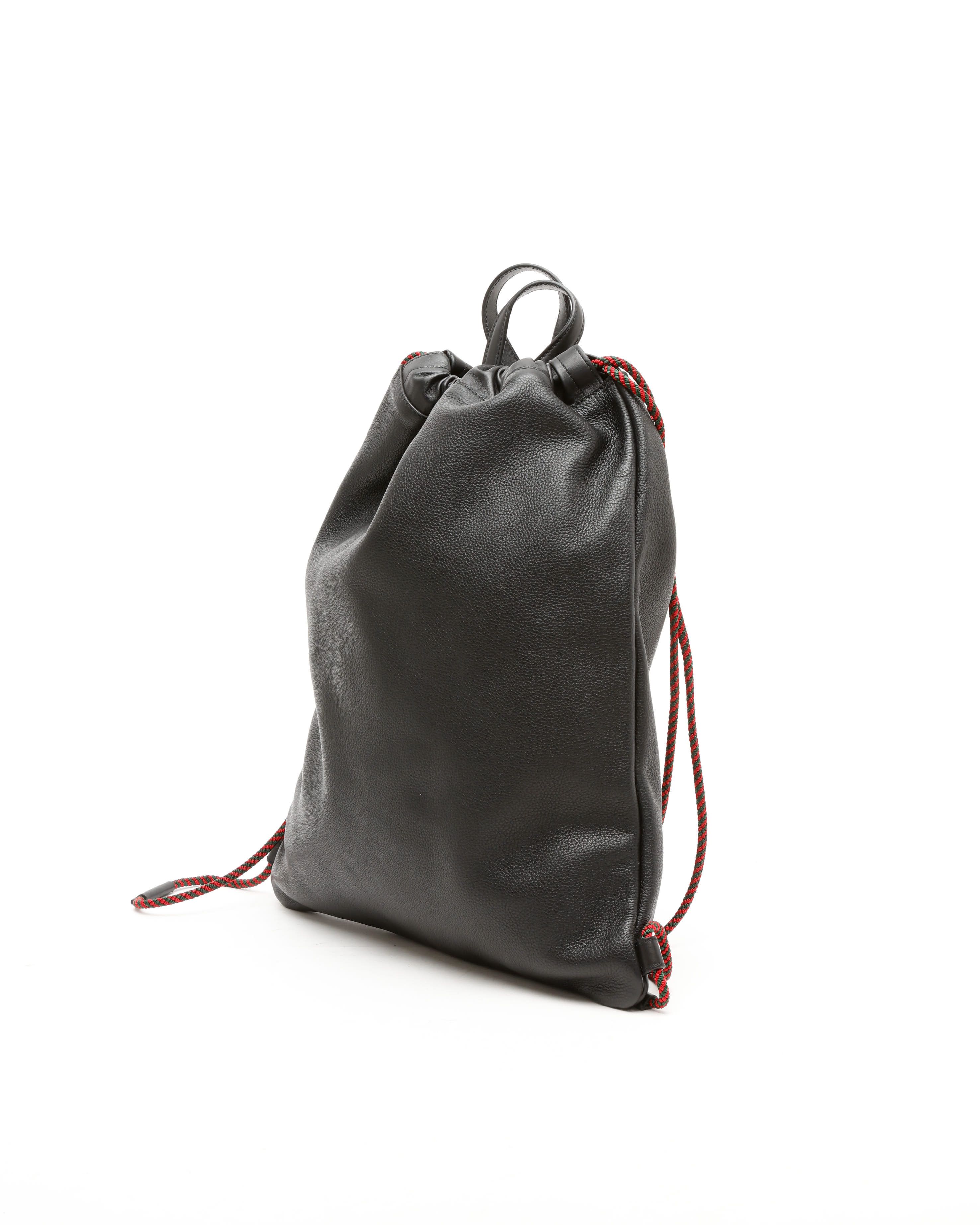 Gucci Drawstring Backpack In Black
