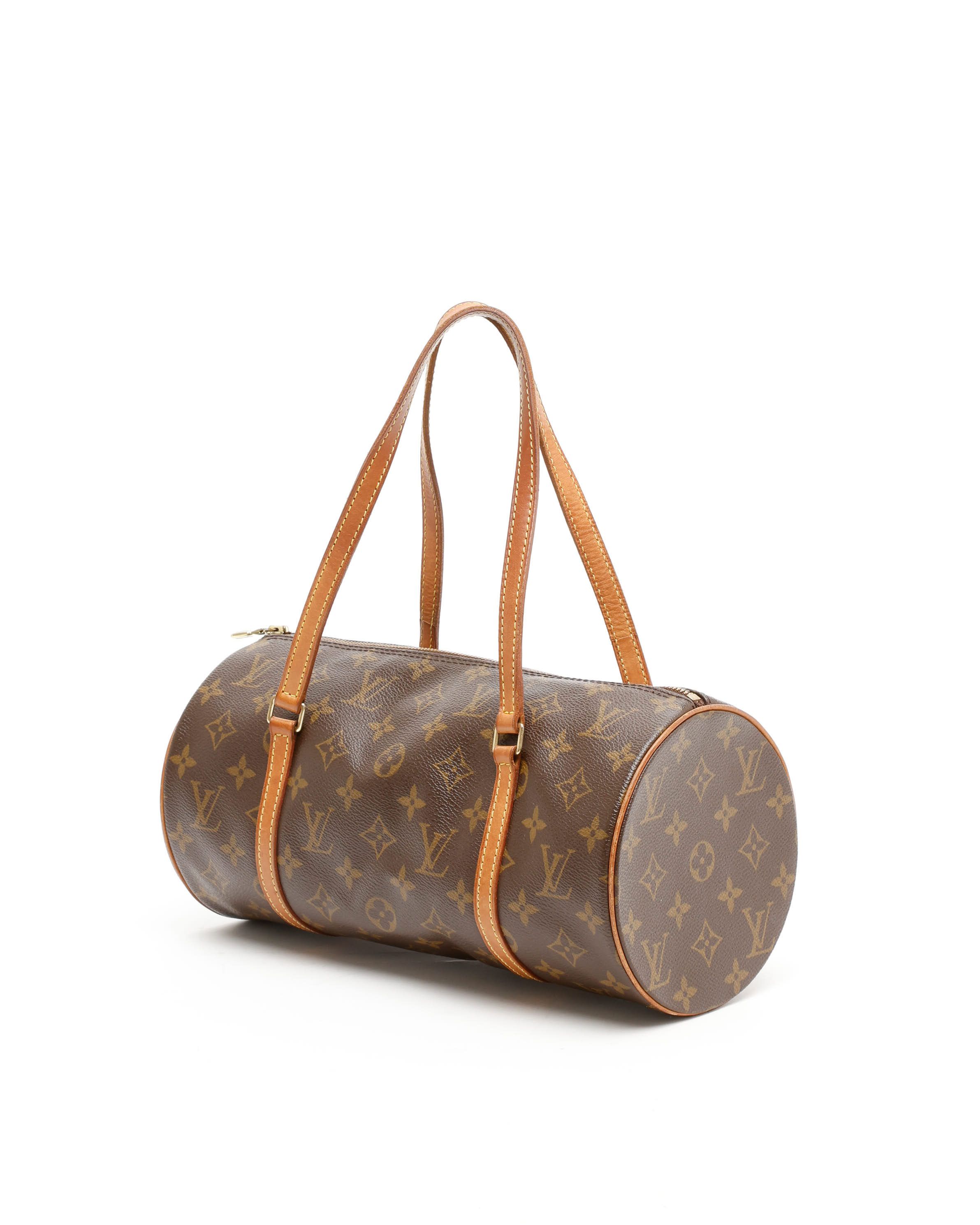 Pre-owned Louis Vuitton Monogram Papillon Pochette 30 Bag In Brown