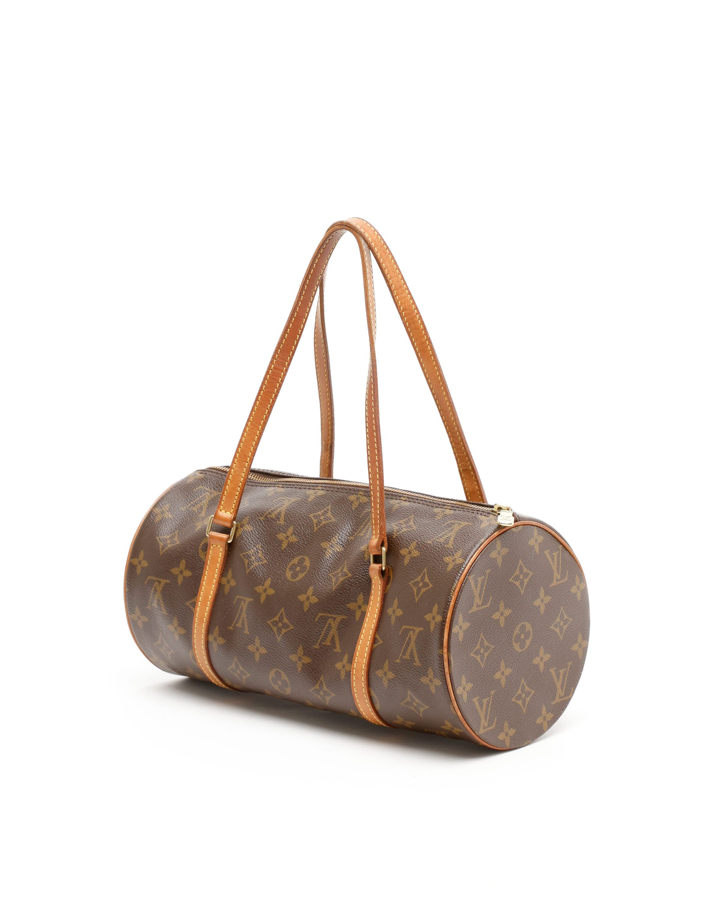 Pre-owned Louis Vuitton Monogram Papillon Pochette 30 Bag In Brown
