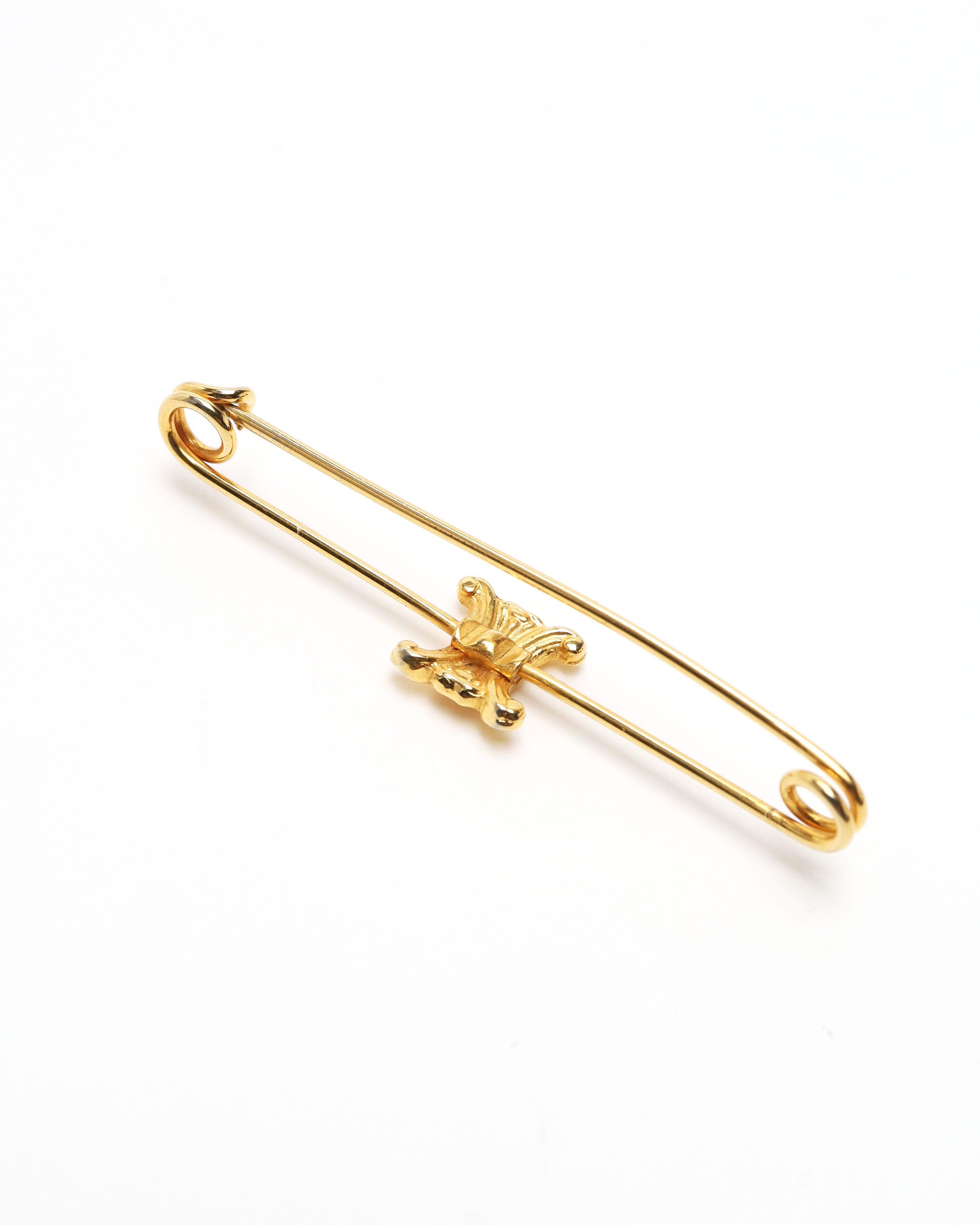 Celine Céline Triomphe Gold Brooch In Gold