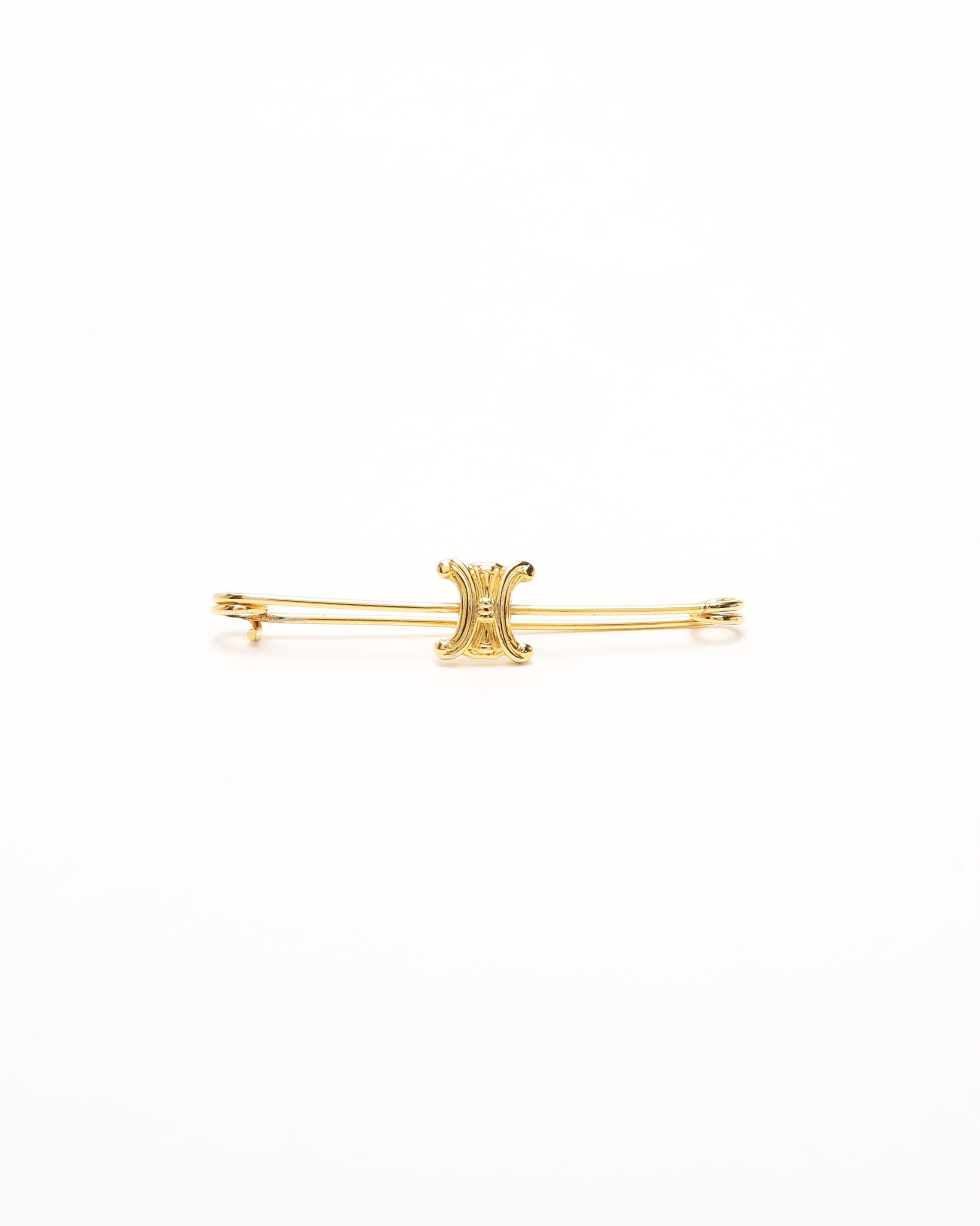 Celine Céline Triomphe Gold Brooch In Gold