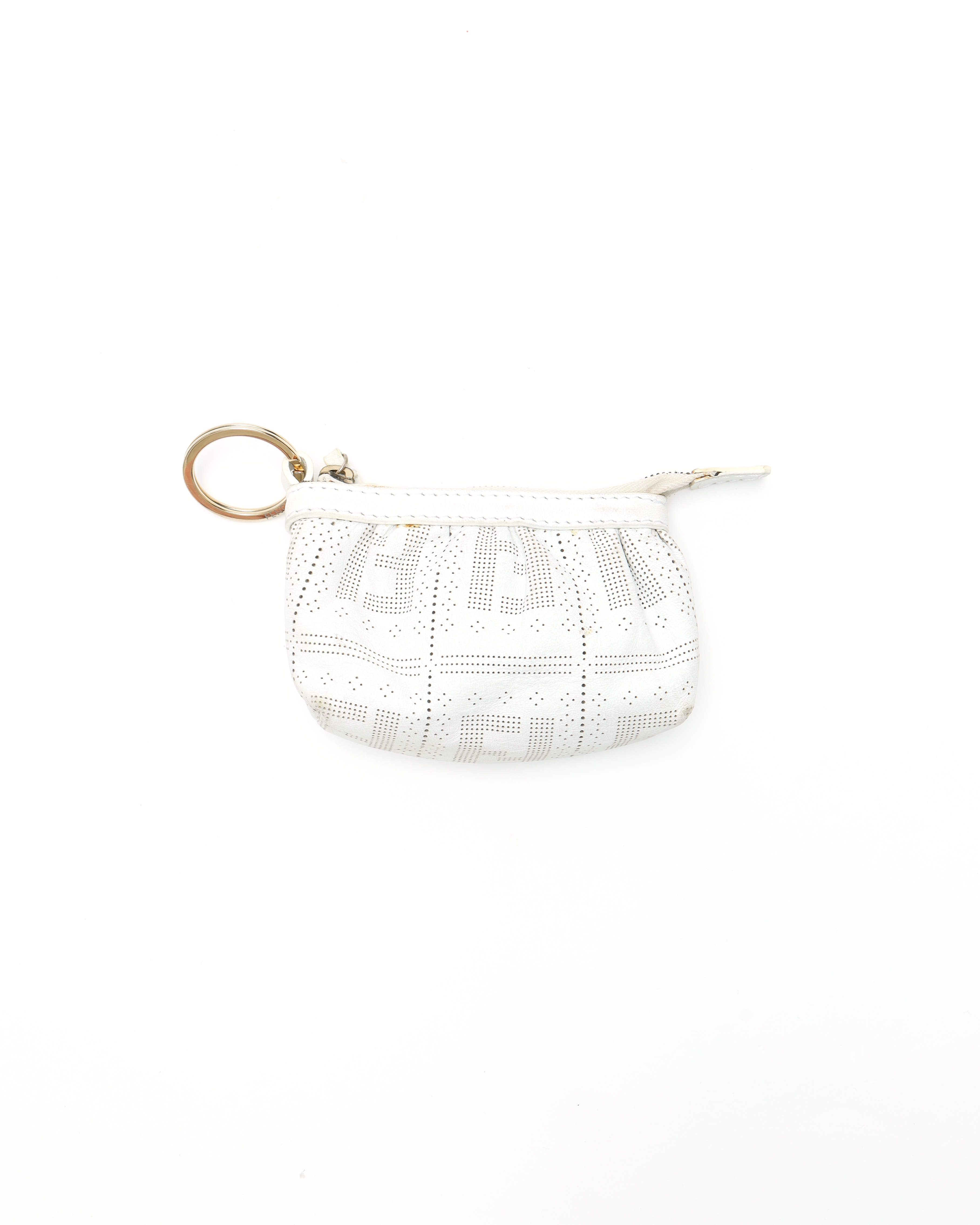 Fendi Zucca Key Pouch In White
