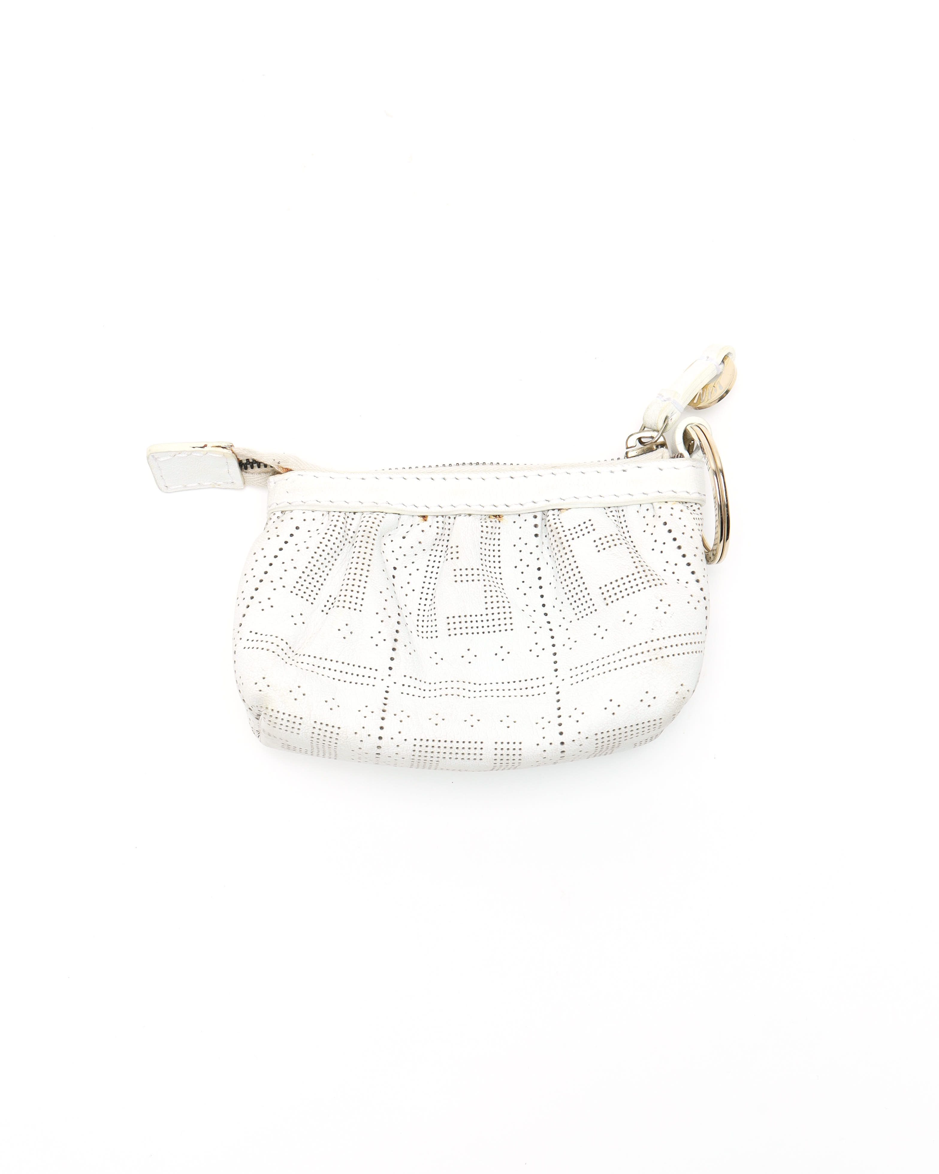 Fendi Zucca Key Pouch In White