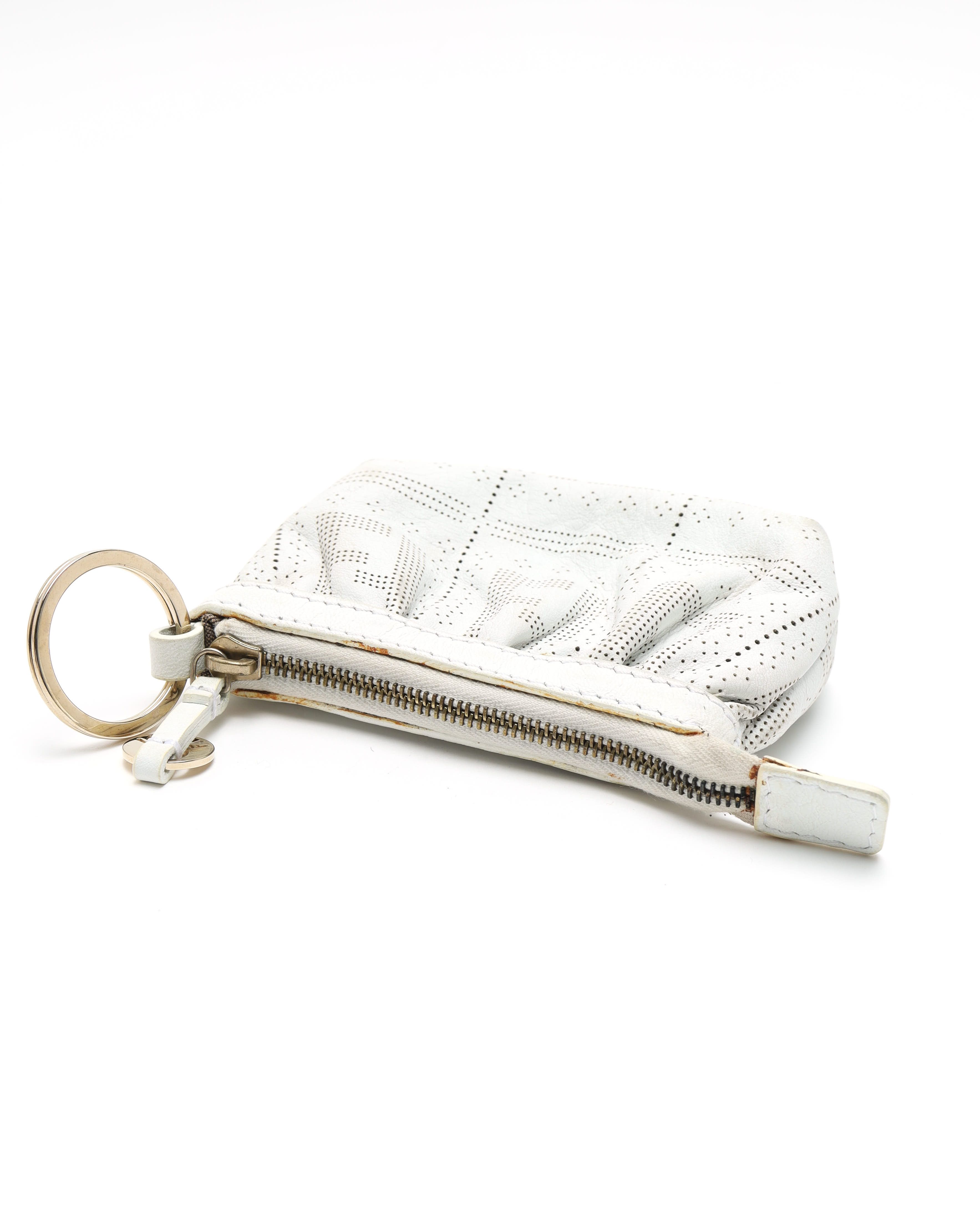 Fendi Zucca Key Pouch In White