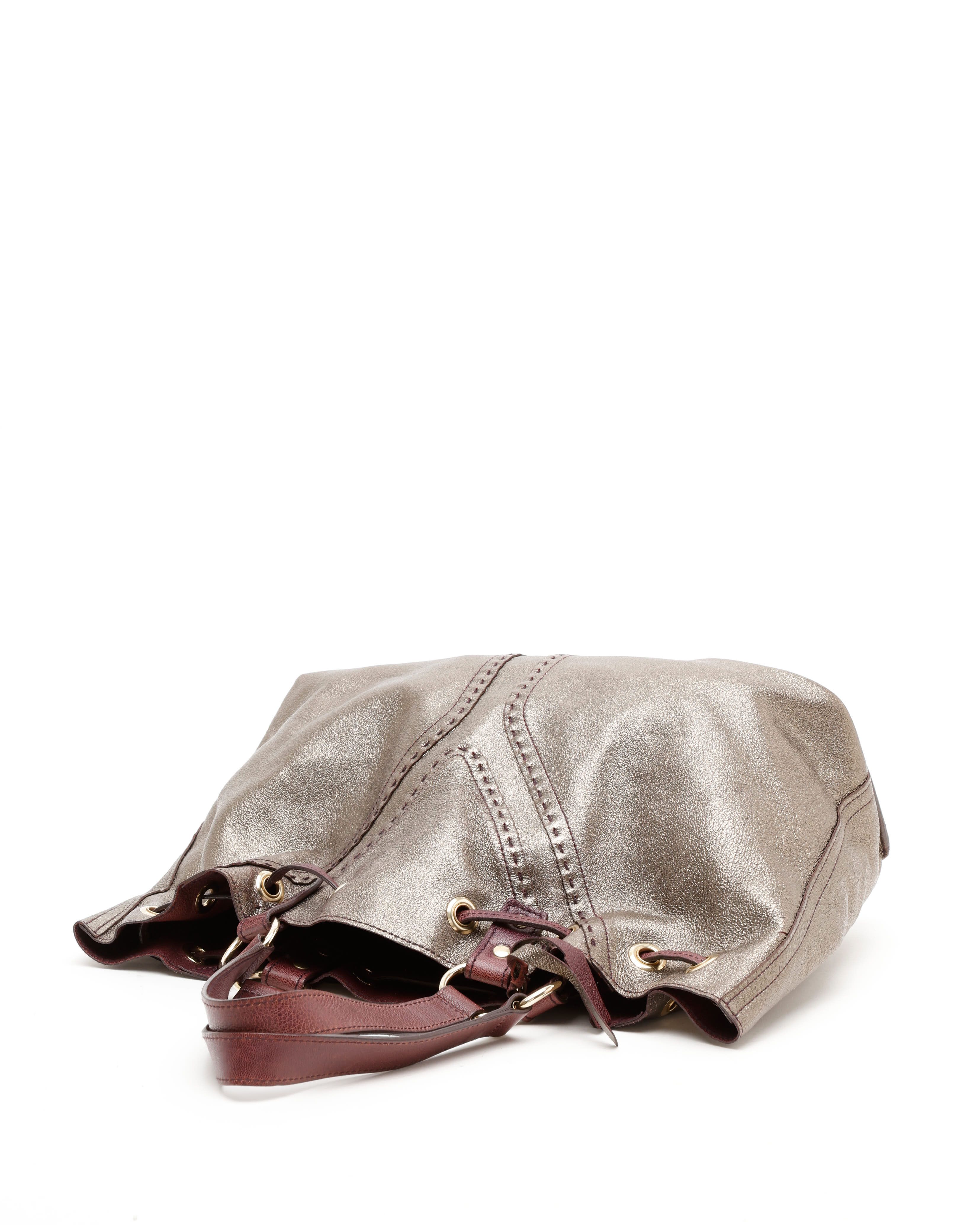 Saint Laurent Reversible Y Tote Bag In Brown