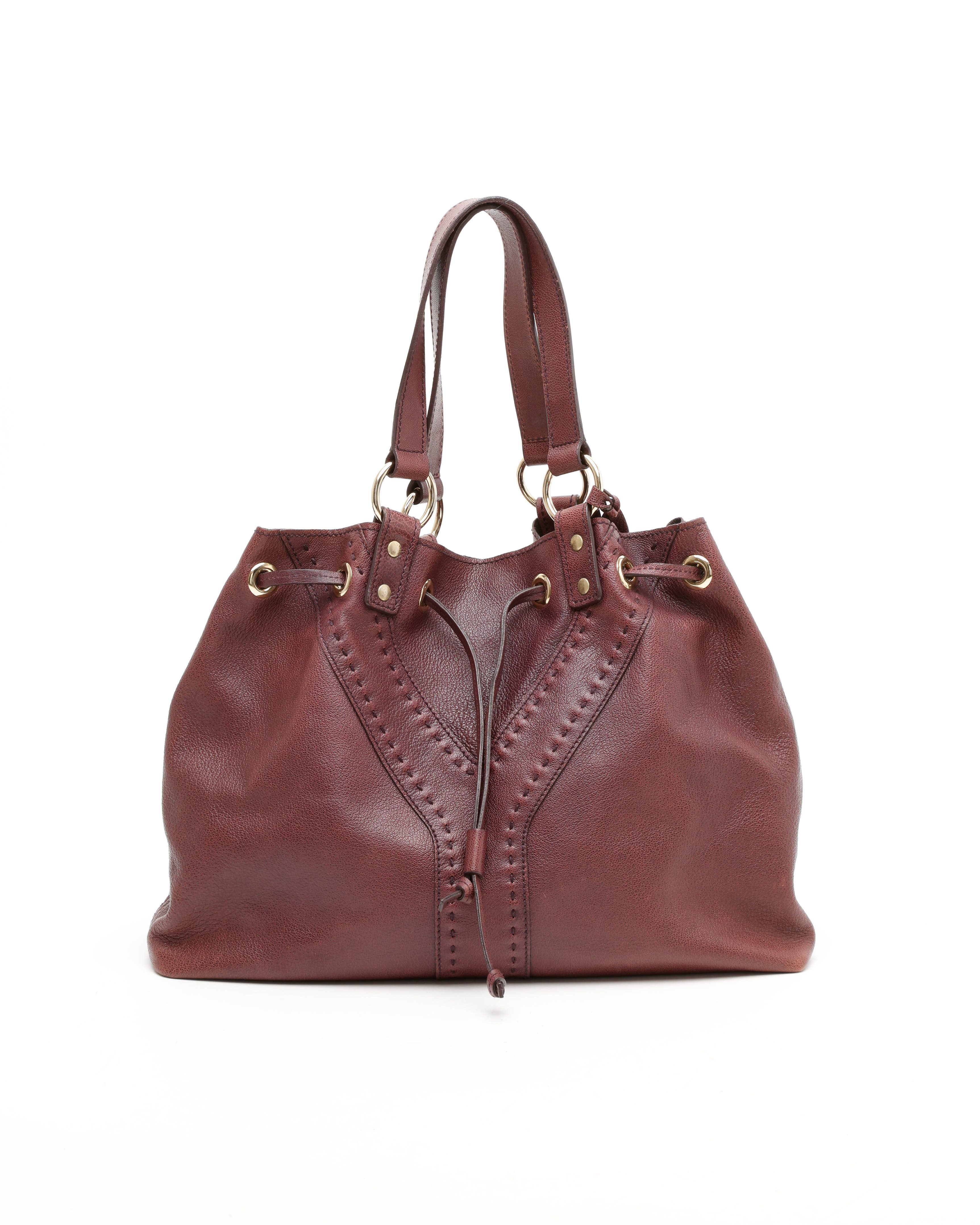 Saint Laurent Reversible Y Tote Bag In Brown