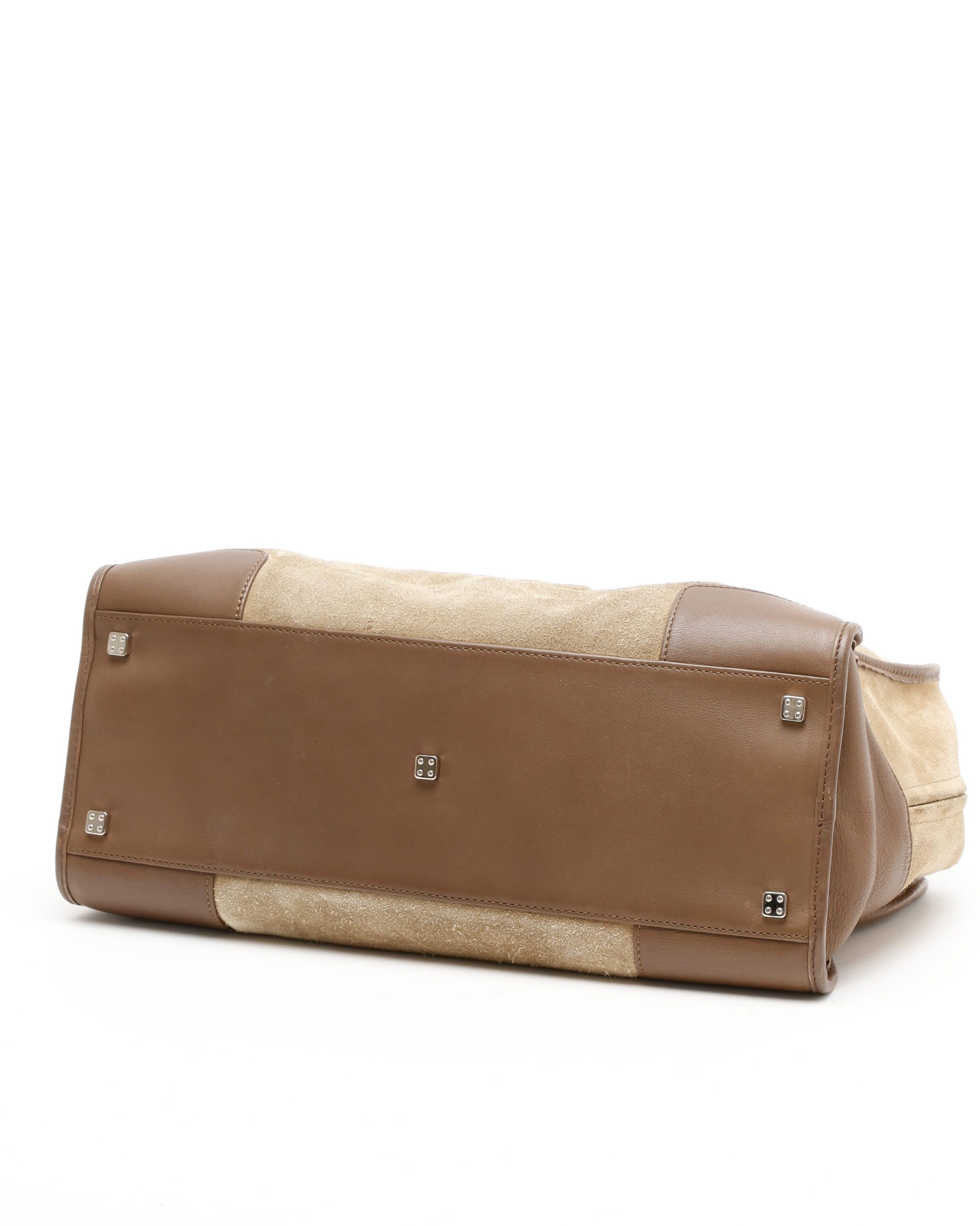 Loewe Suede Amazona Bag In Brown