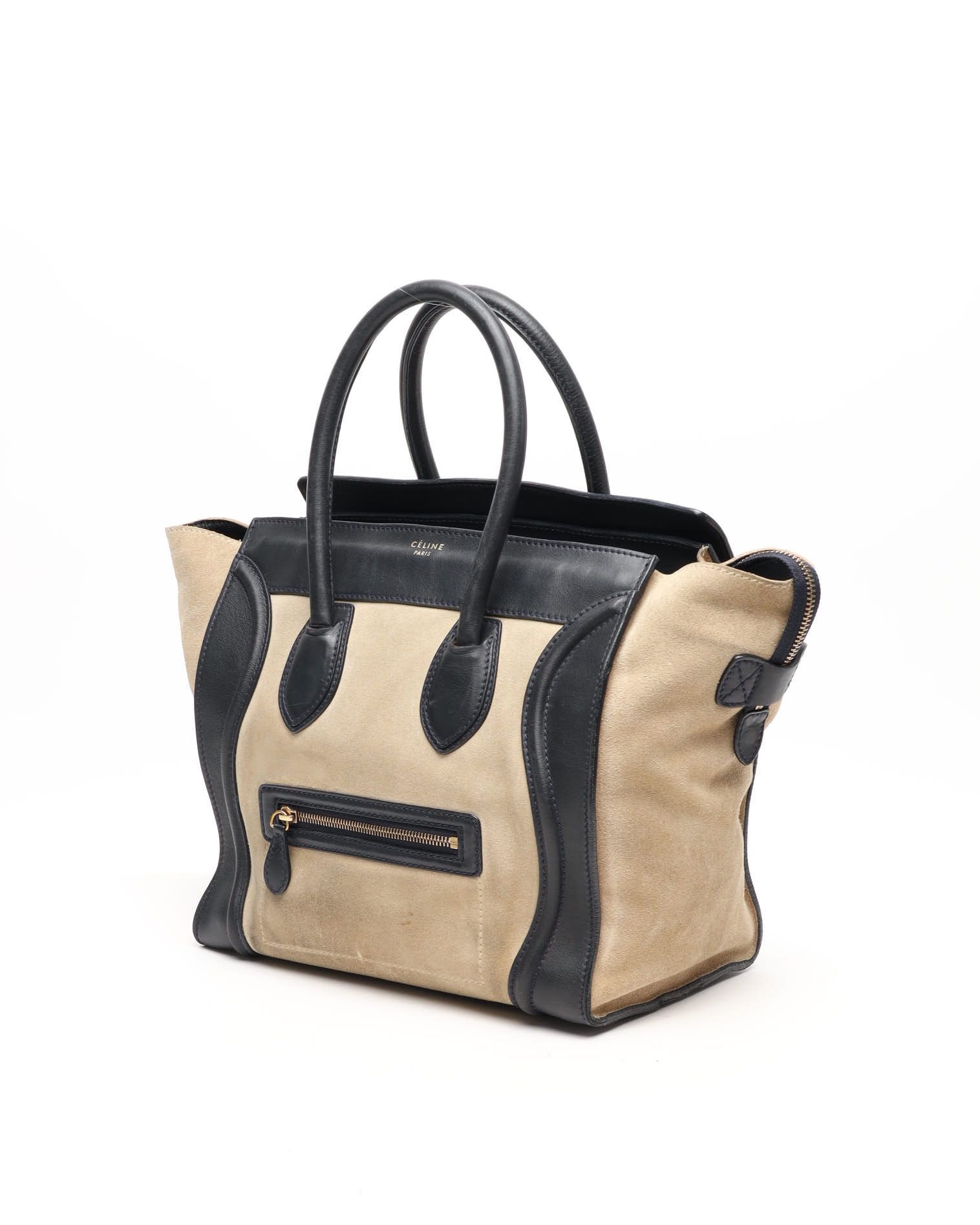 Celine Céline Luggage Mini Bag In Brown