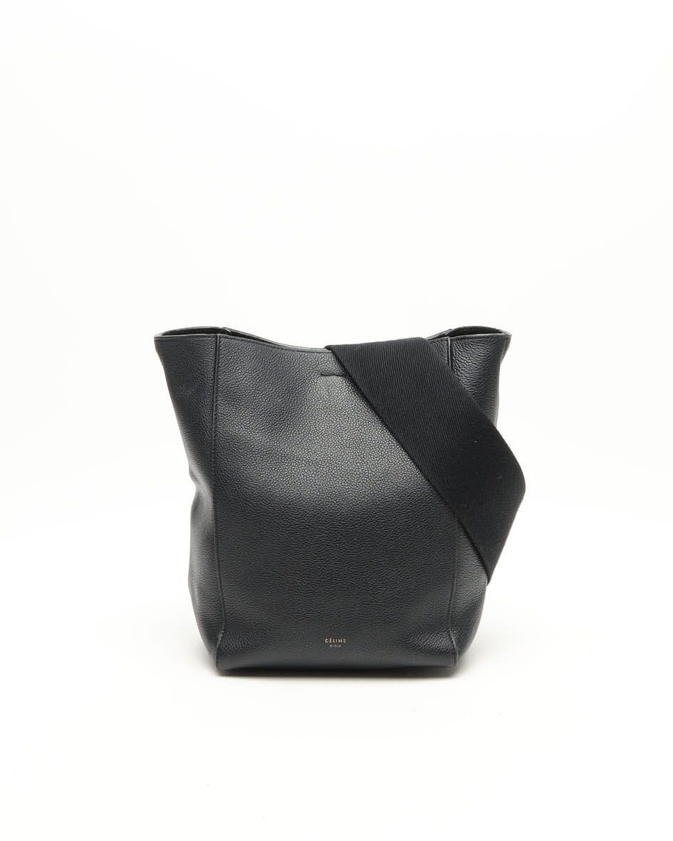 Celine Céline Small Seau Sangle Bucket Bag In Black