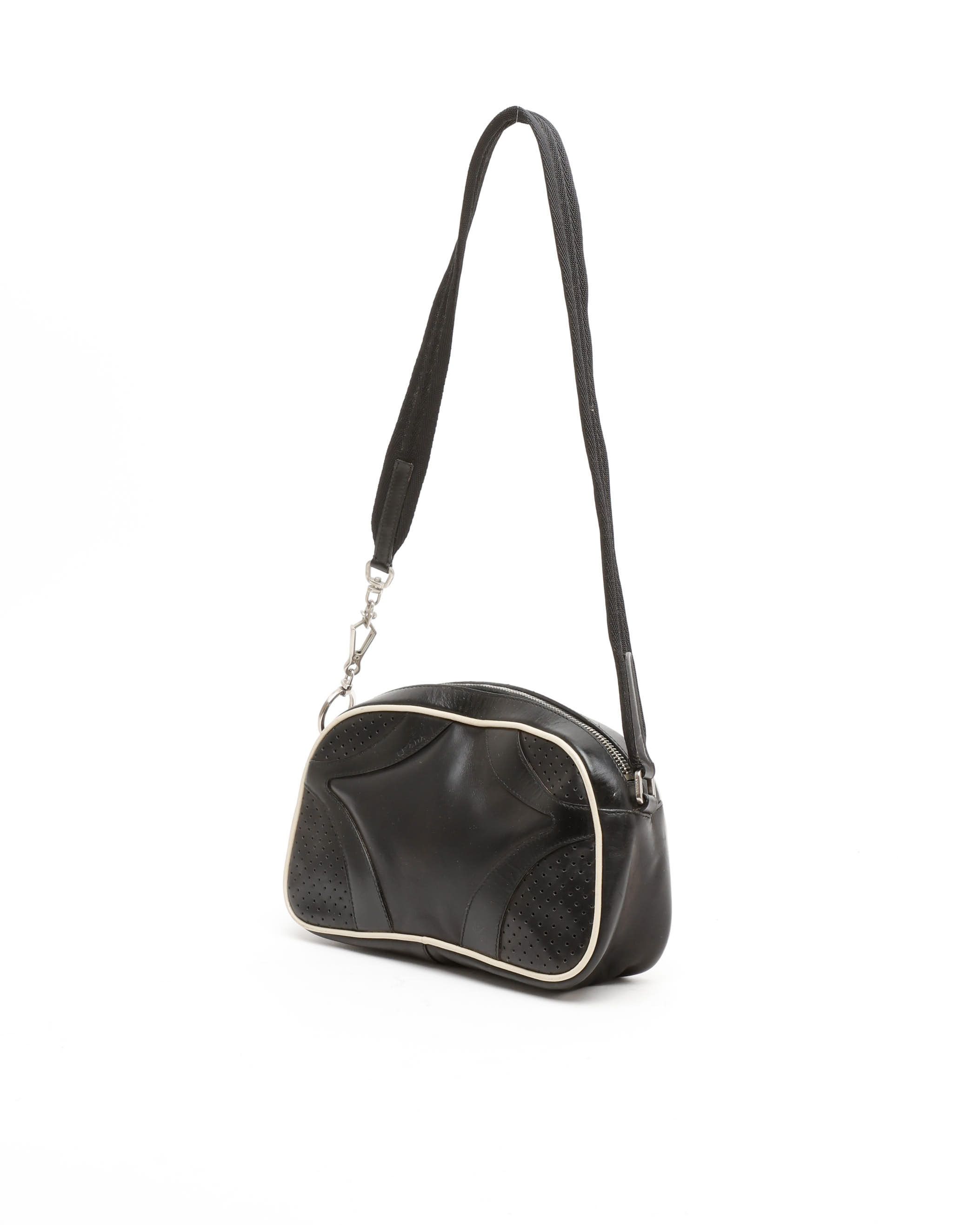 Prada Small Bowling Bag In Black